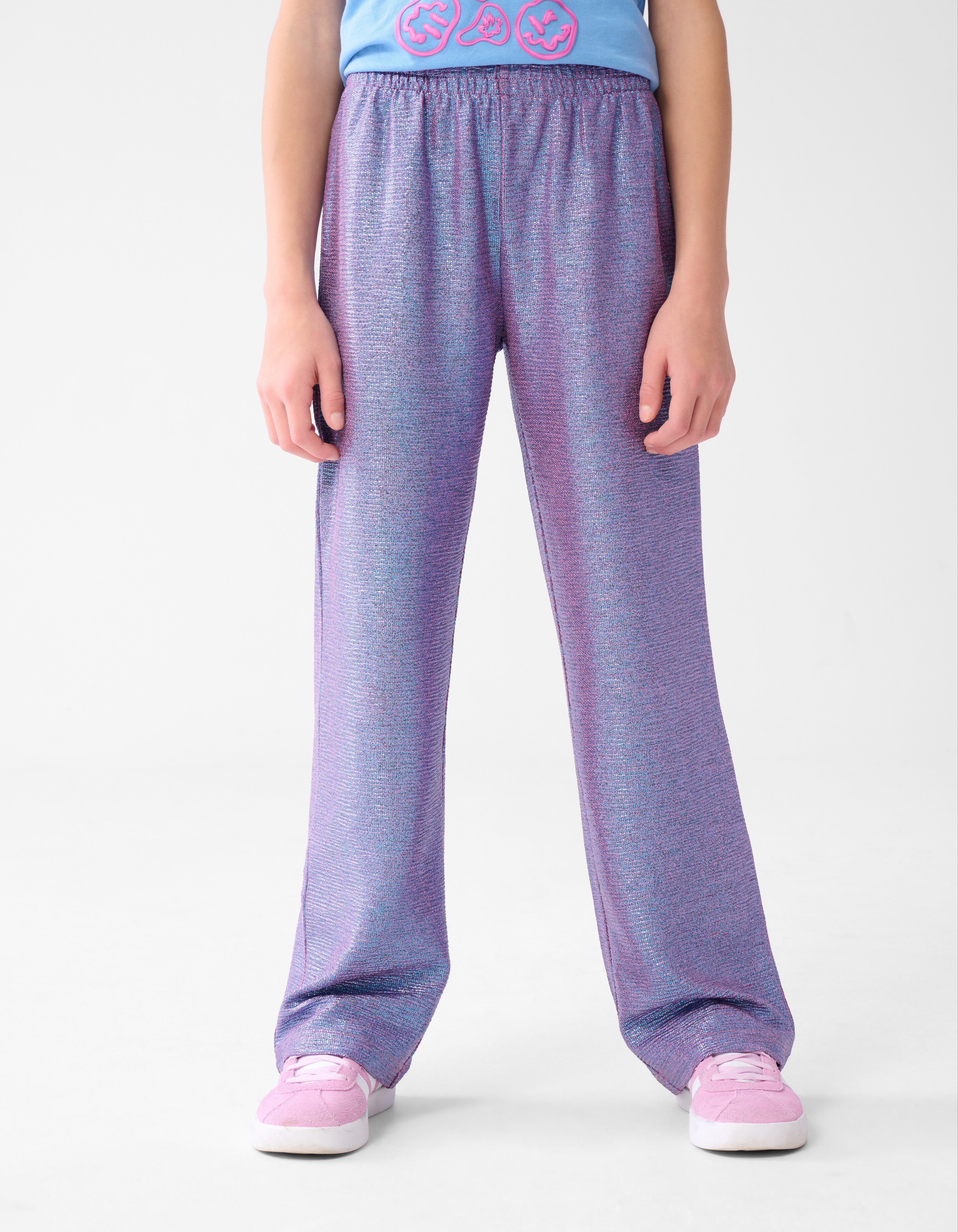 Metallische Hose mit weitem Bein Lila SHOEBY GIRLS