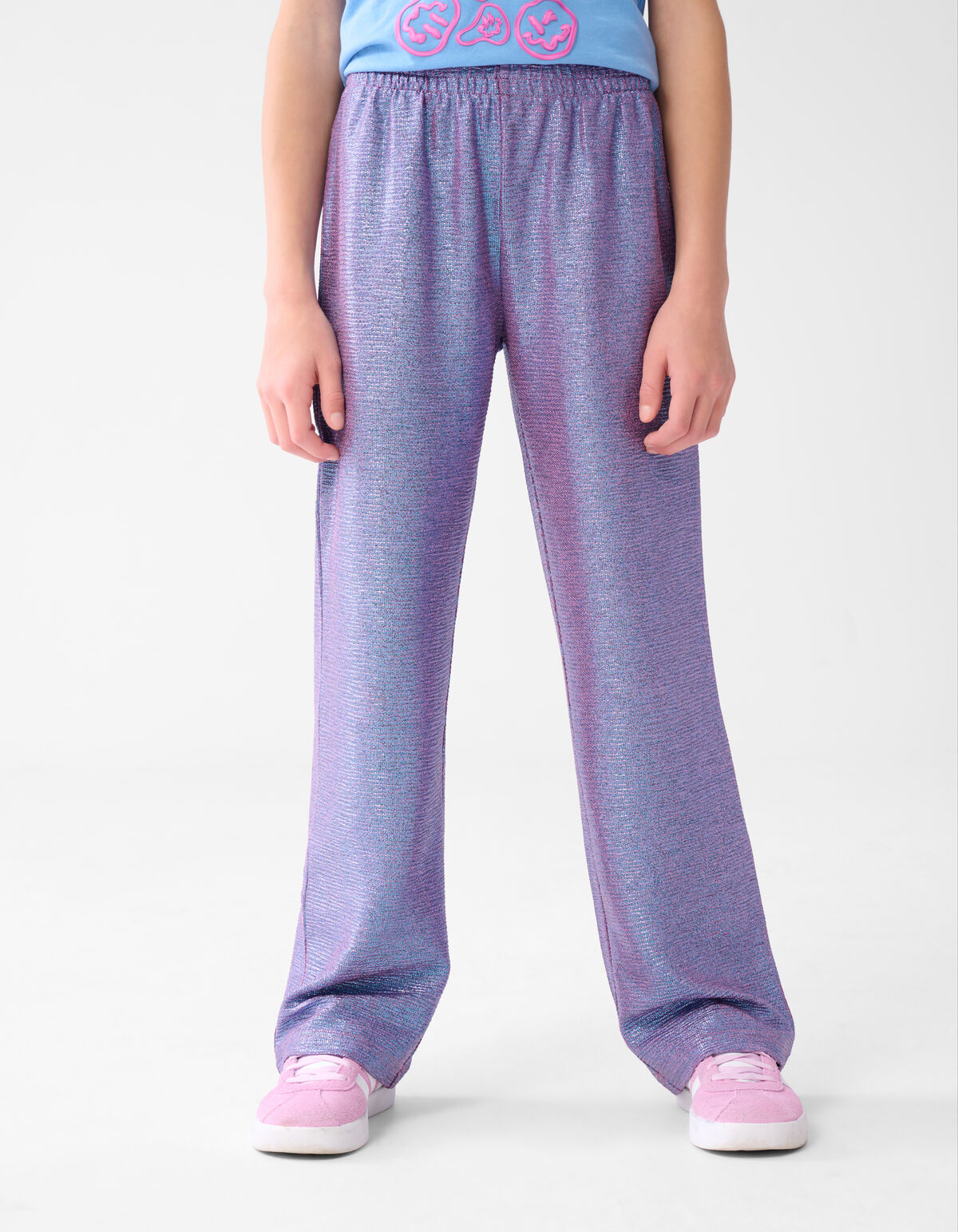 Metallische Hose mit weitem Bein Lila SHOEBY GIRLS