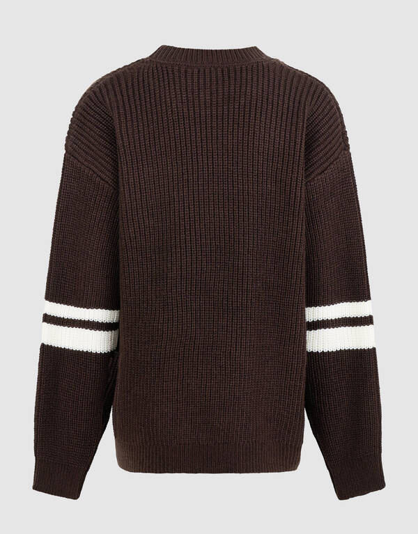 Varsity Strickpullover Dunkelbraun SHOEBY BOYS