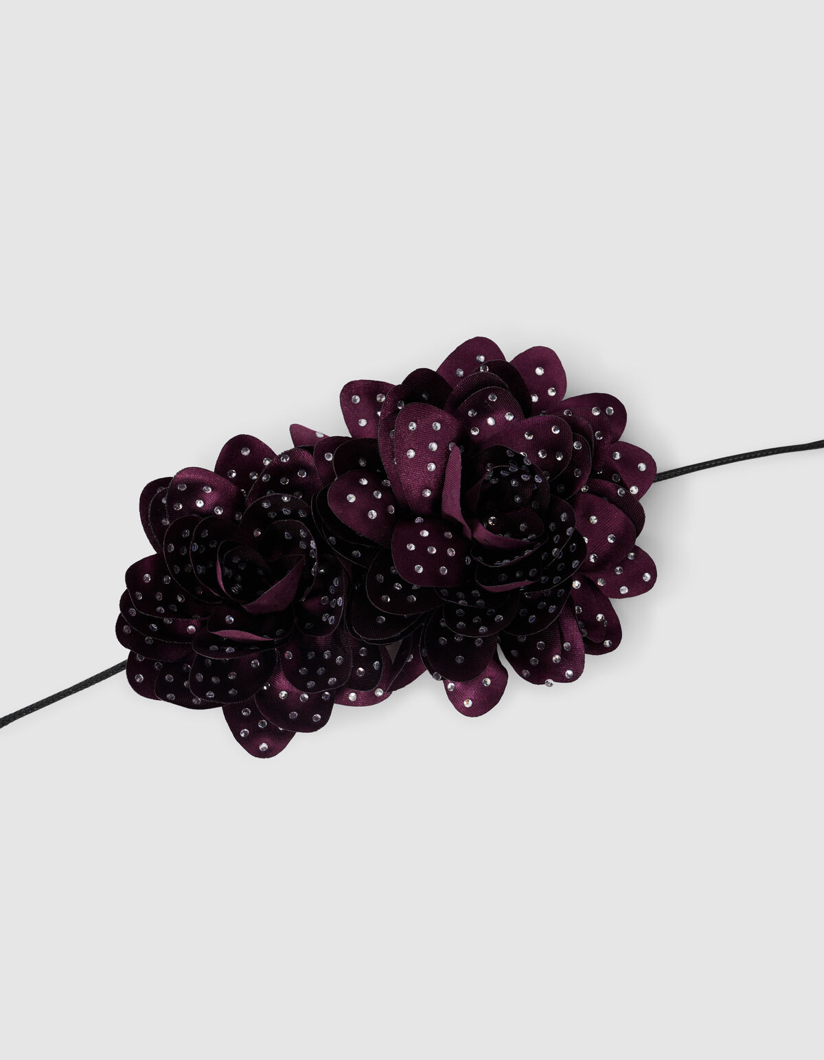 Strass-Blumen-Corsage Dark Red SHOEBY ACCESSOIRES