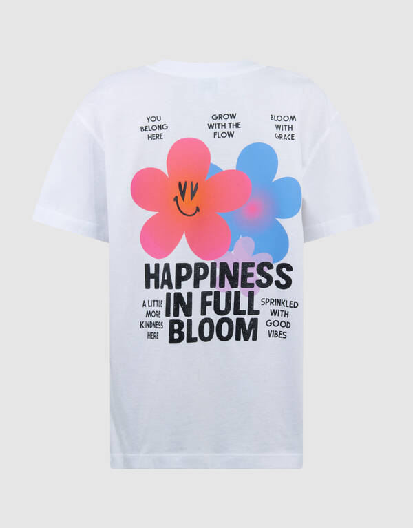 Happiness Artwork T-Shirt Wei&szlig; SHOEBY GIRLS