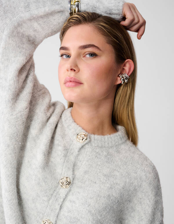 Elegante Knopfweste, hellgrau SHOEBY WOMEN