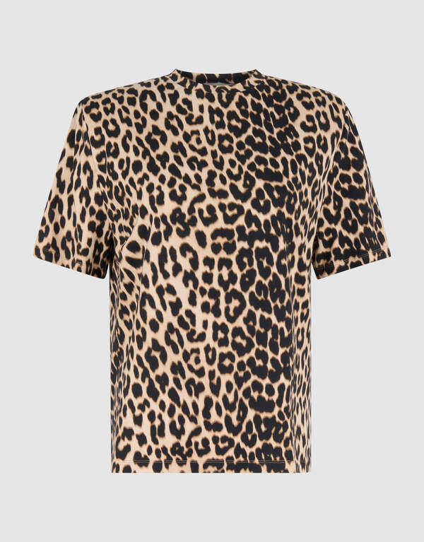 Gefüttertes Leopard-T-Shirt Braun SHOEBY WOMEN