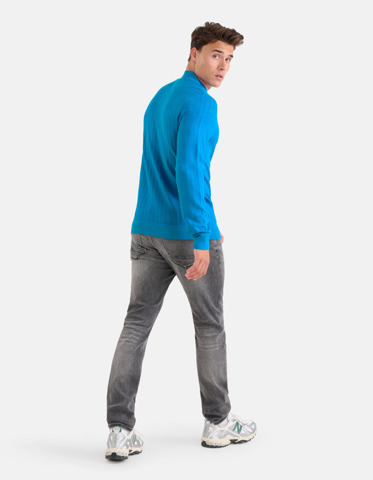 Textur Pullover Blau SHOEBY MEN