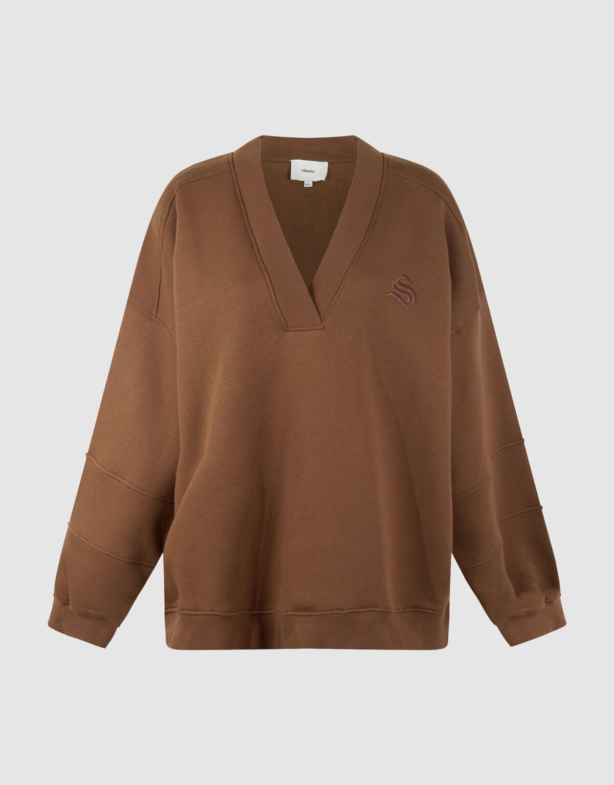 &Uuml;bergro&szlig;er Varsity-Kunstpullover Bruin SHOEBY WOMEN