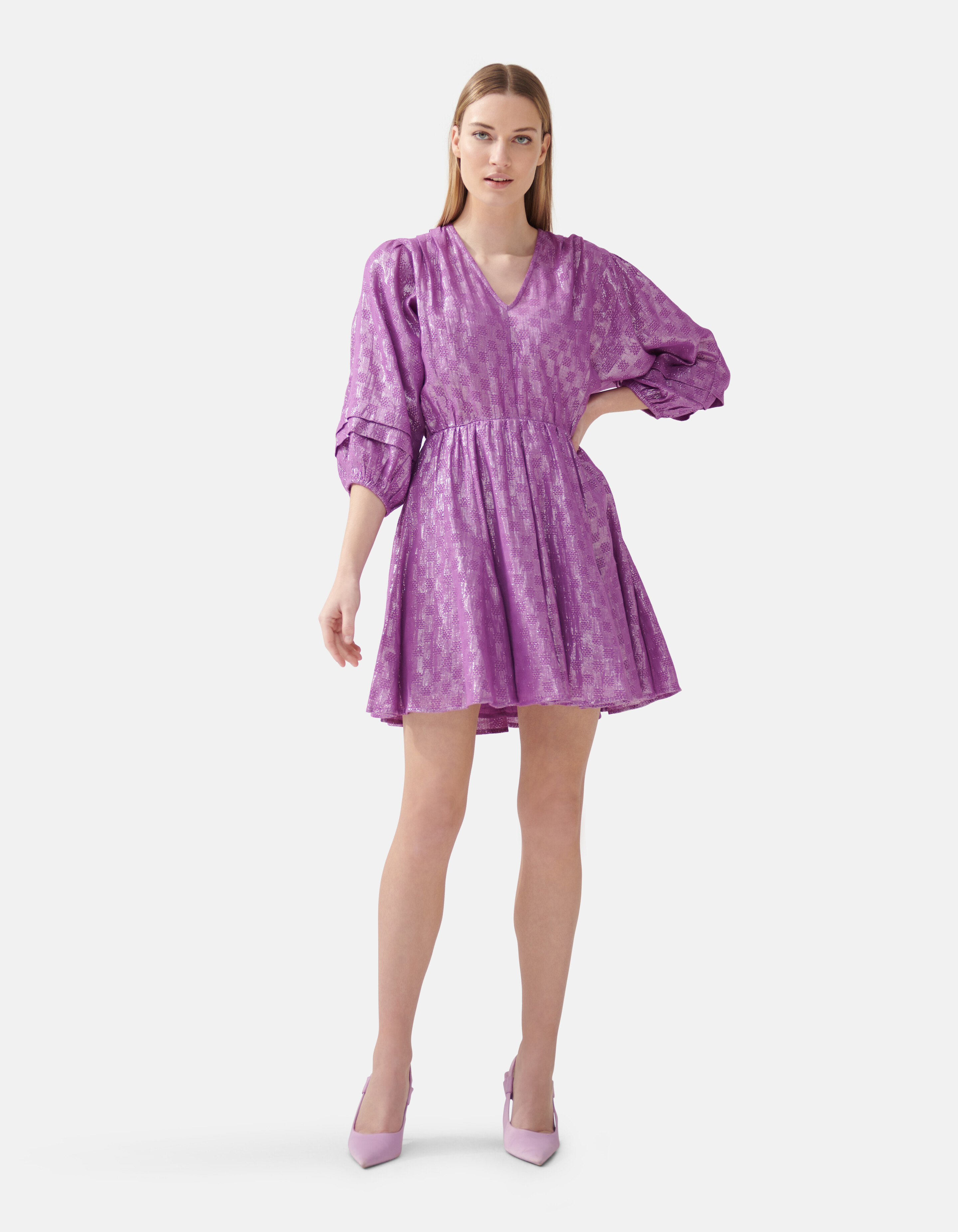 Voile Kleid Lila von Fred SHOEBY WOMEN