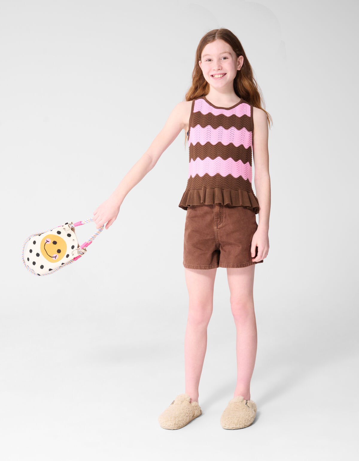 Geh&auml;keltes Oberteil Braun SHOEBY GIRLS