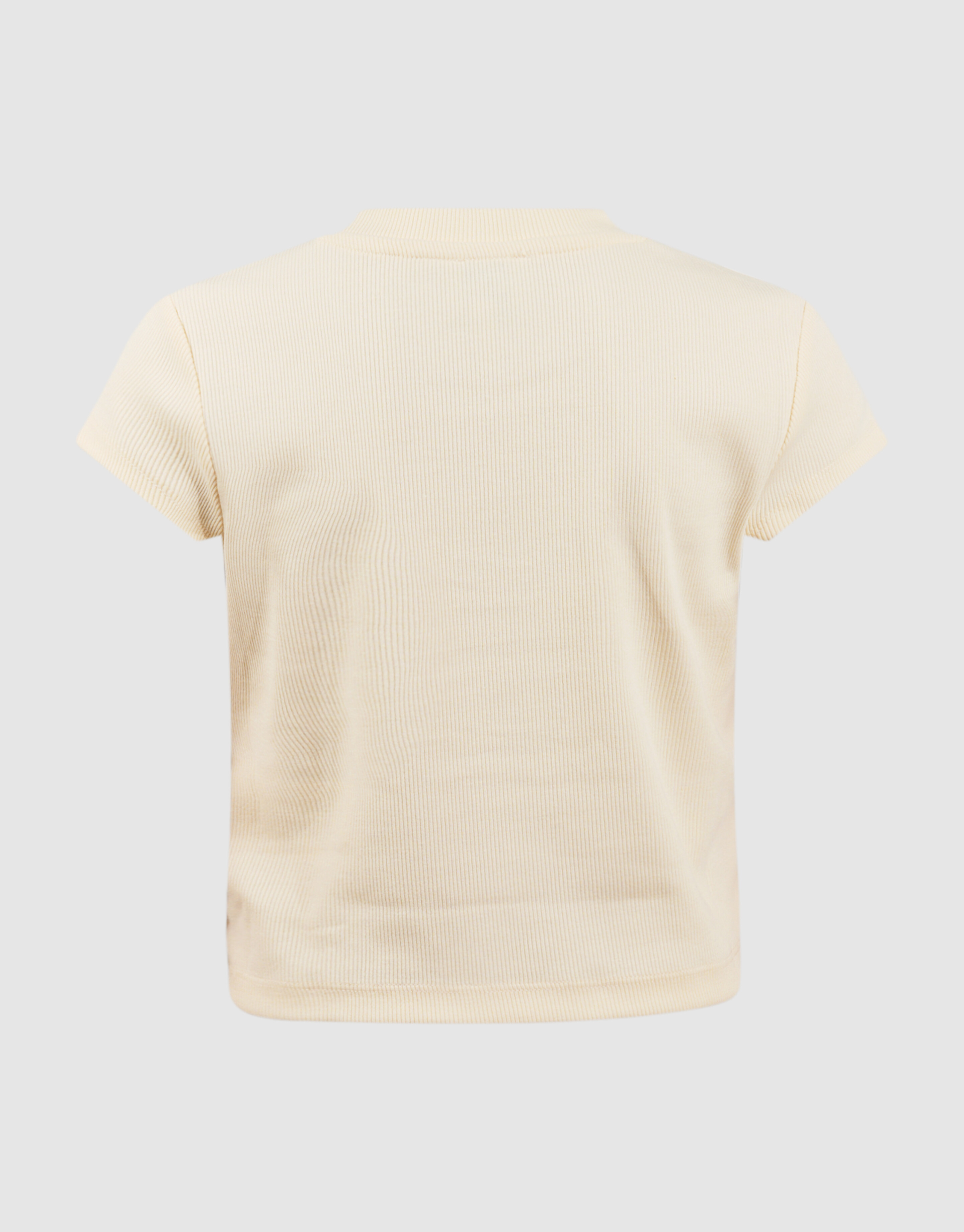 Rib Pepper Crop Top Gebrochenes Wei&szlig; SHOEBY GIRLS