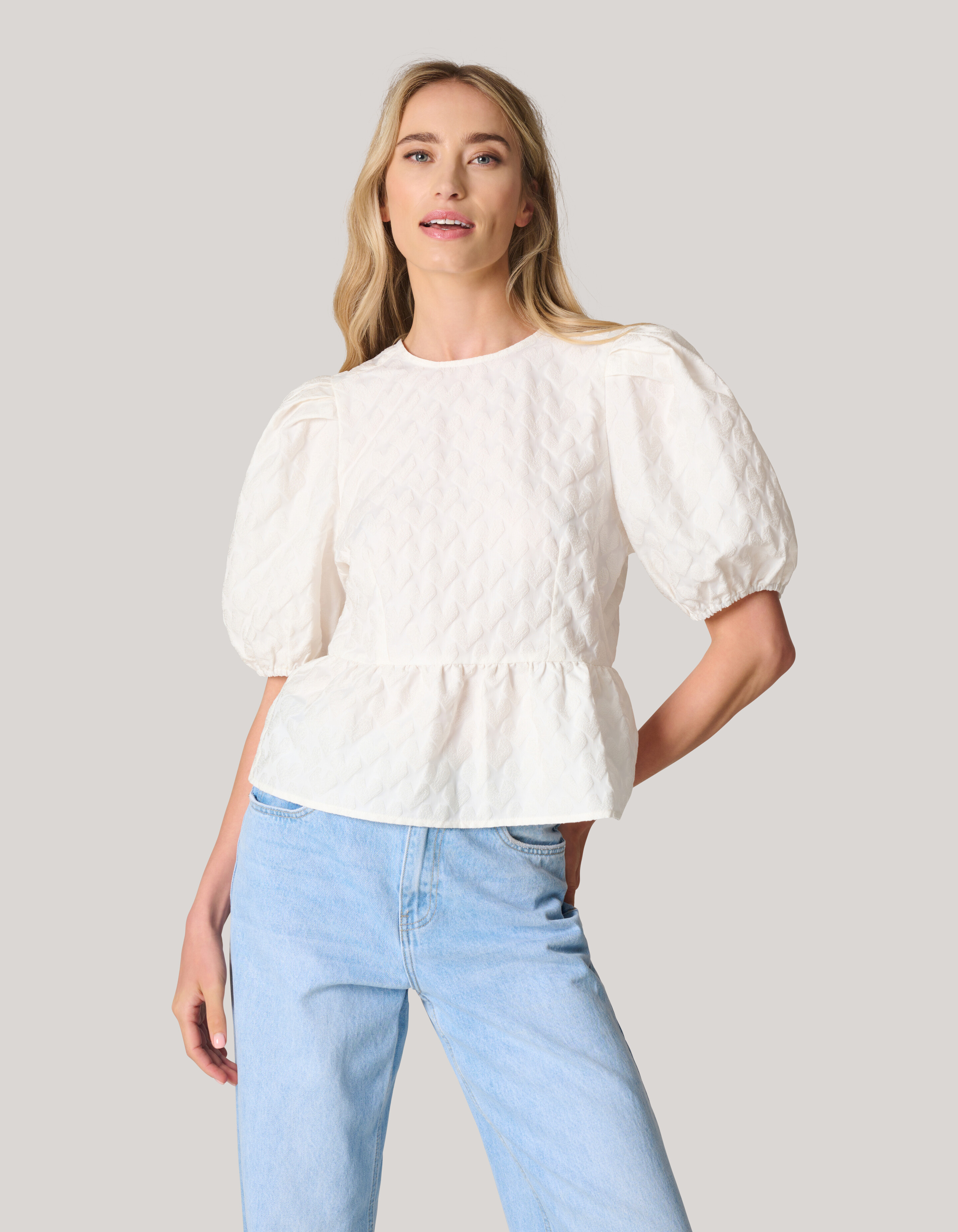 Back Bow Top Off White SHOEBY WOMEN