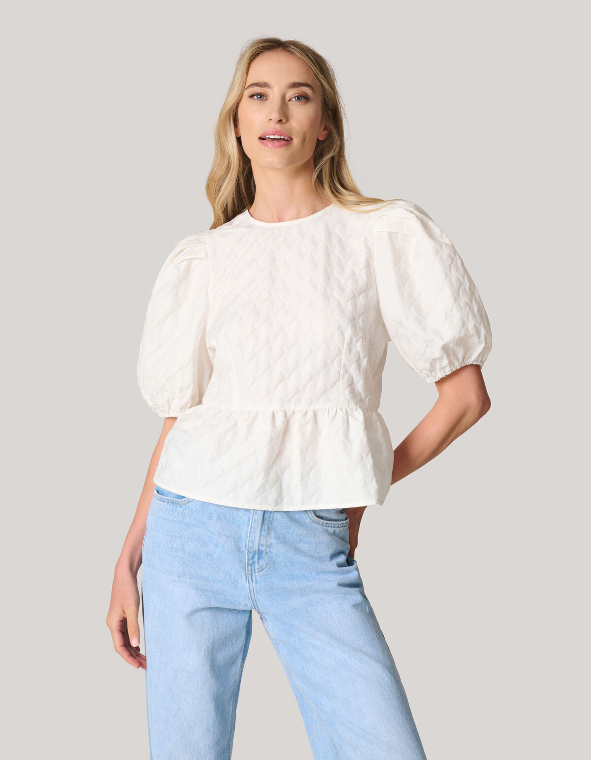 Back Bow Top Off White SHOEBY WOMEN
