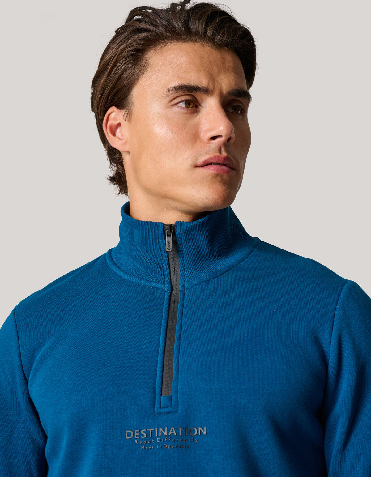 Pullover mit Rei&szlig;verschluss Dunkelblau SHOEBY MEN