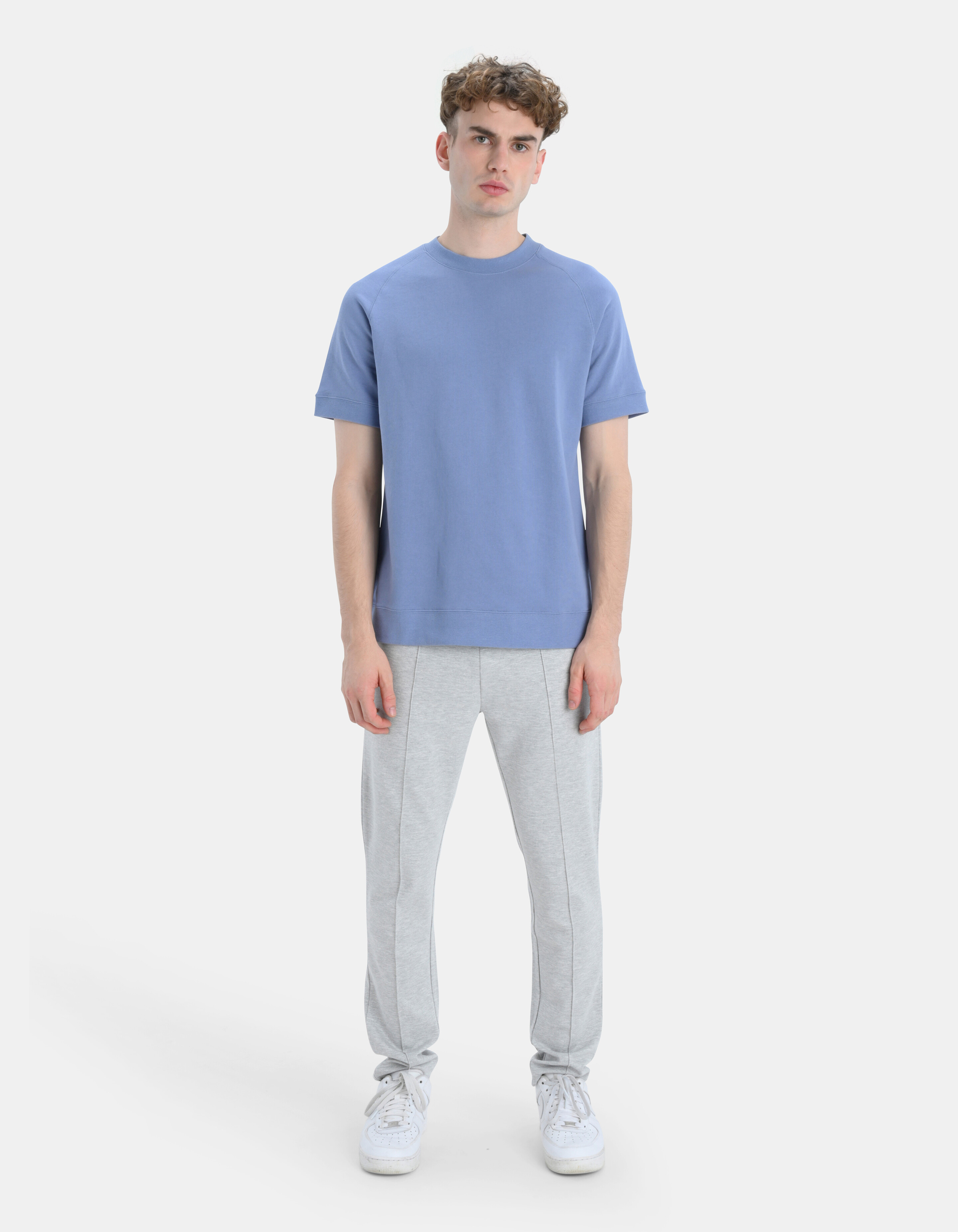 T-Shirt aus Sweatshirt-Stoff Blau REFILL