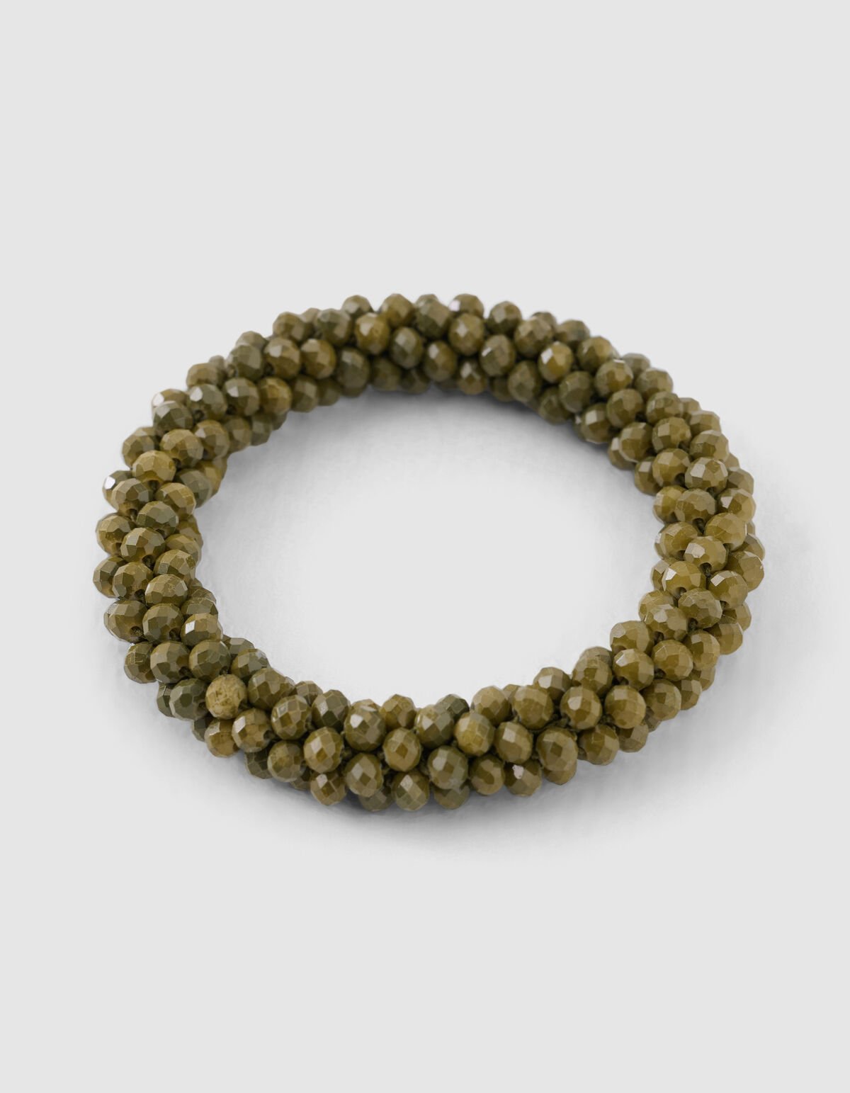 Perlenbesetztes Haargummi grün SHOEBY ACCESSOIRES