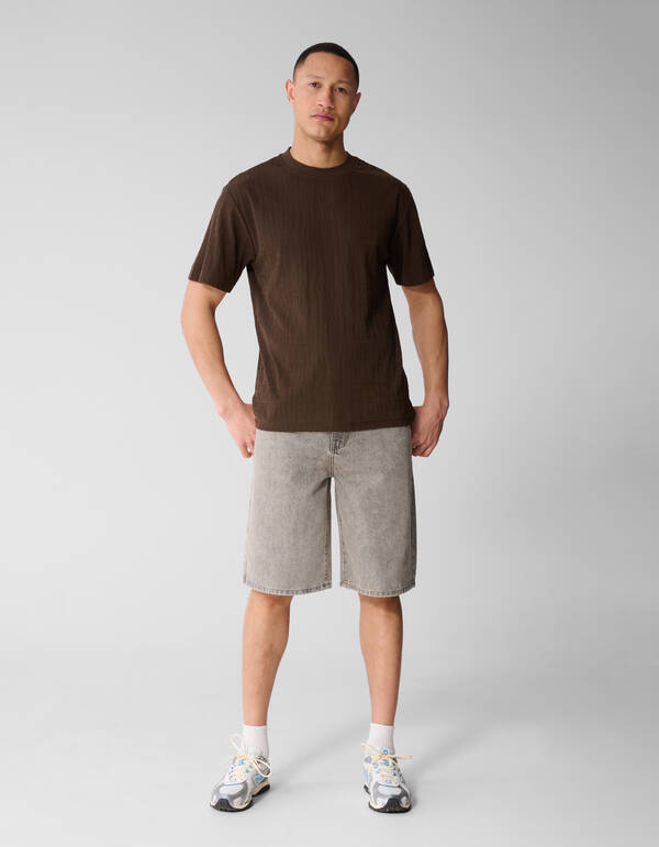 Eighty One Text T-Shirt Dunkelbraun SHOEBY MEN