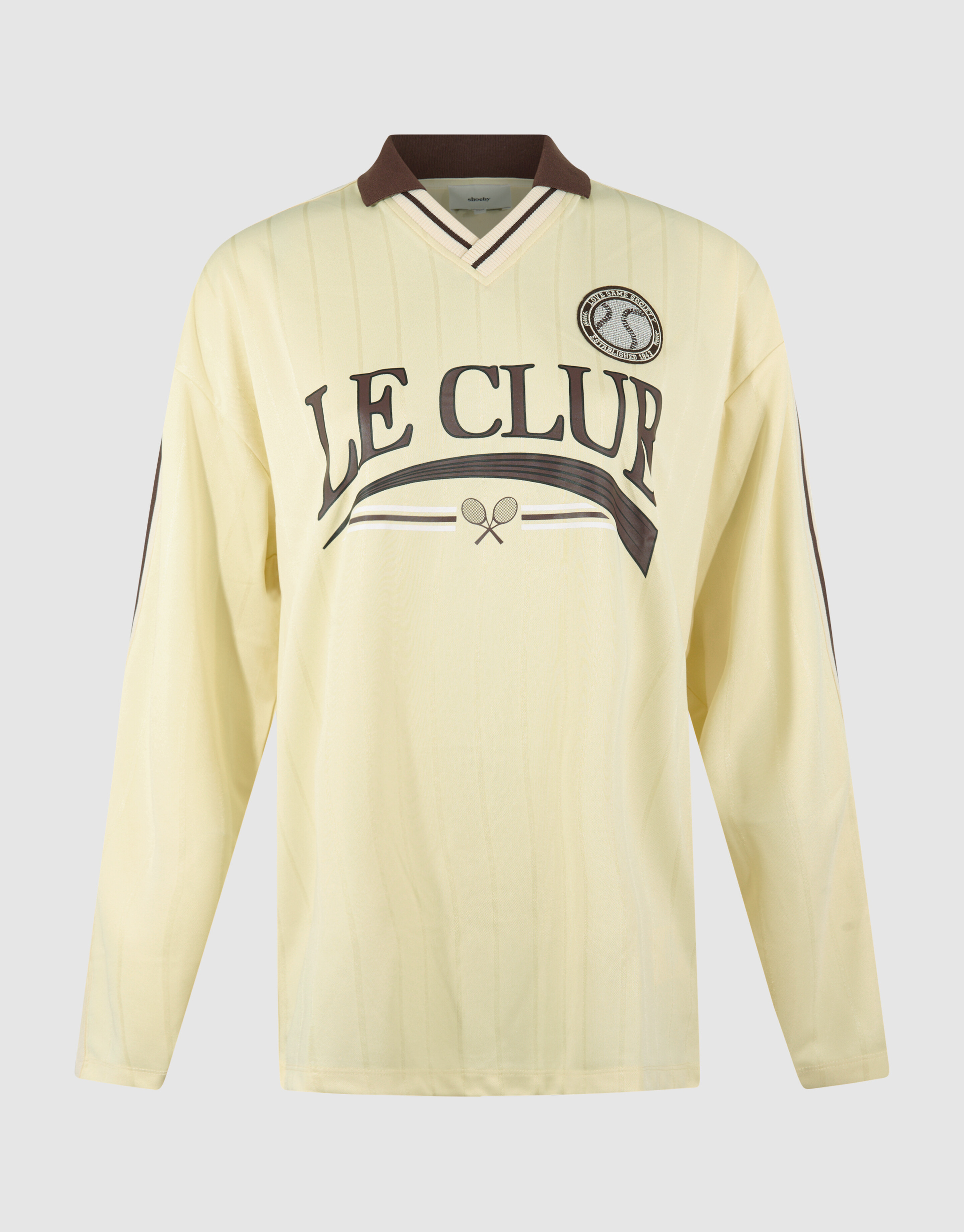 Oversized Baseball-Langarmtop Hellgelb SHOEBY WOMEN