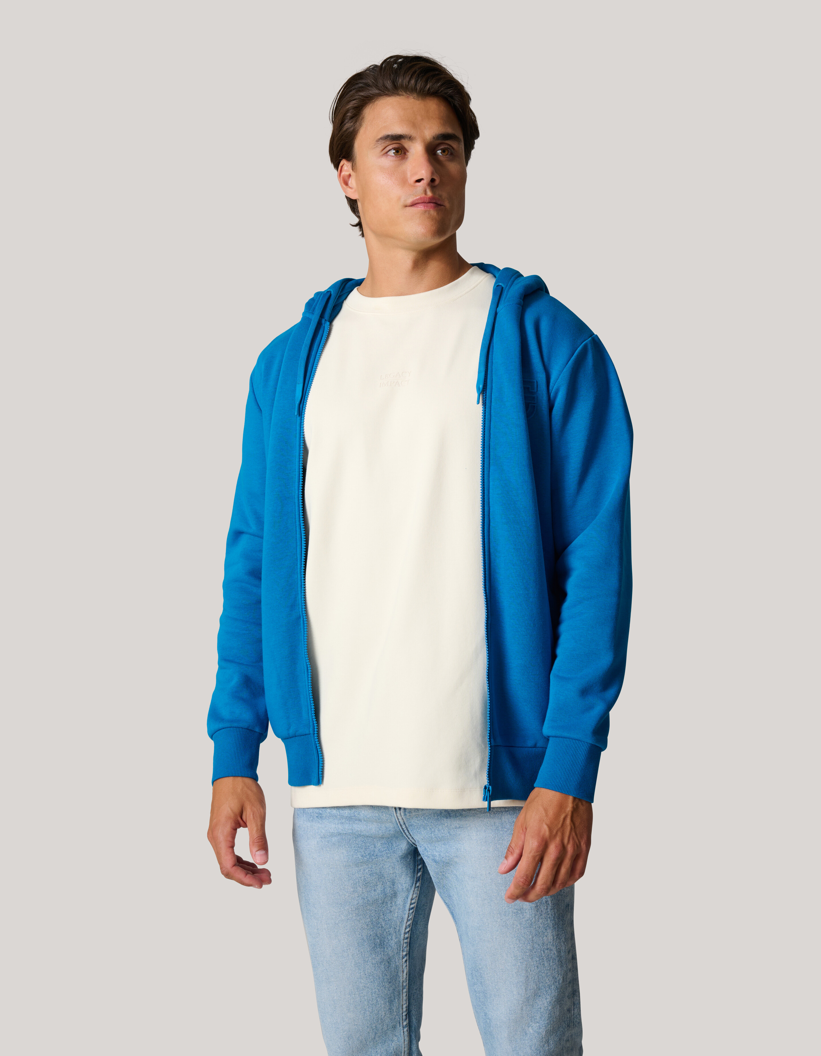 Kapuzenpullover mit Reißverschluss Blau SHOEBY MEN