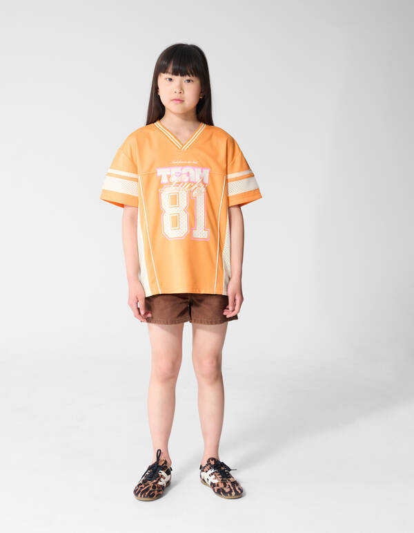 Baseball T-shirt Oranje SHOEBY GIRLS