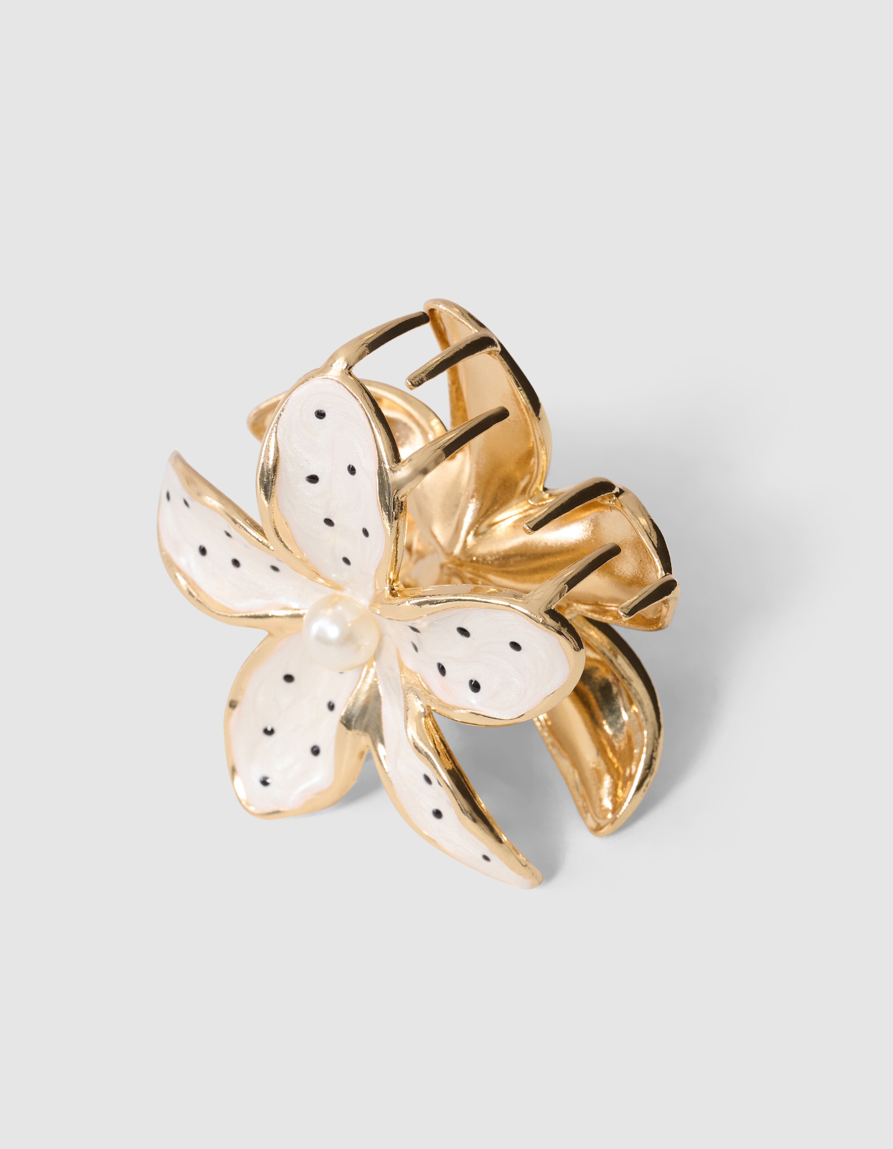 Polkadot Haarclip Gold SHOEBY ACCESSOIRES