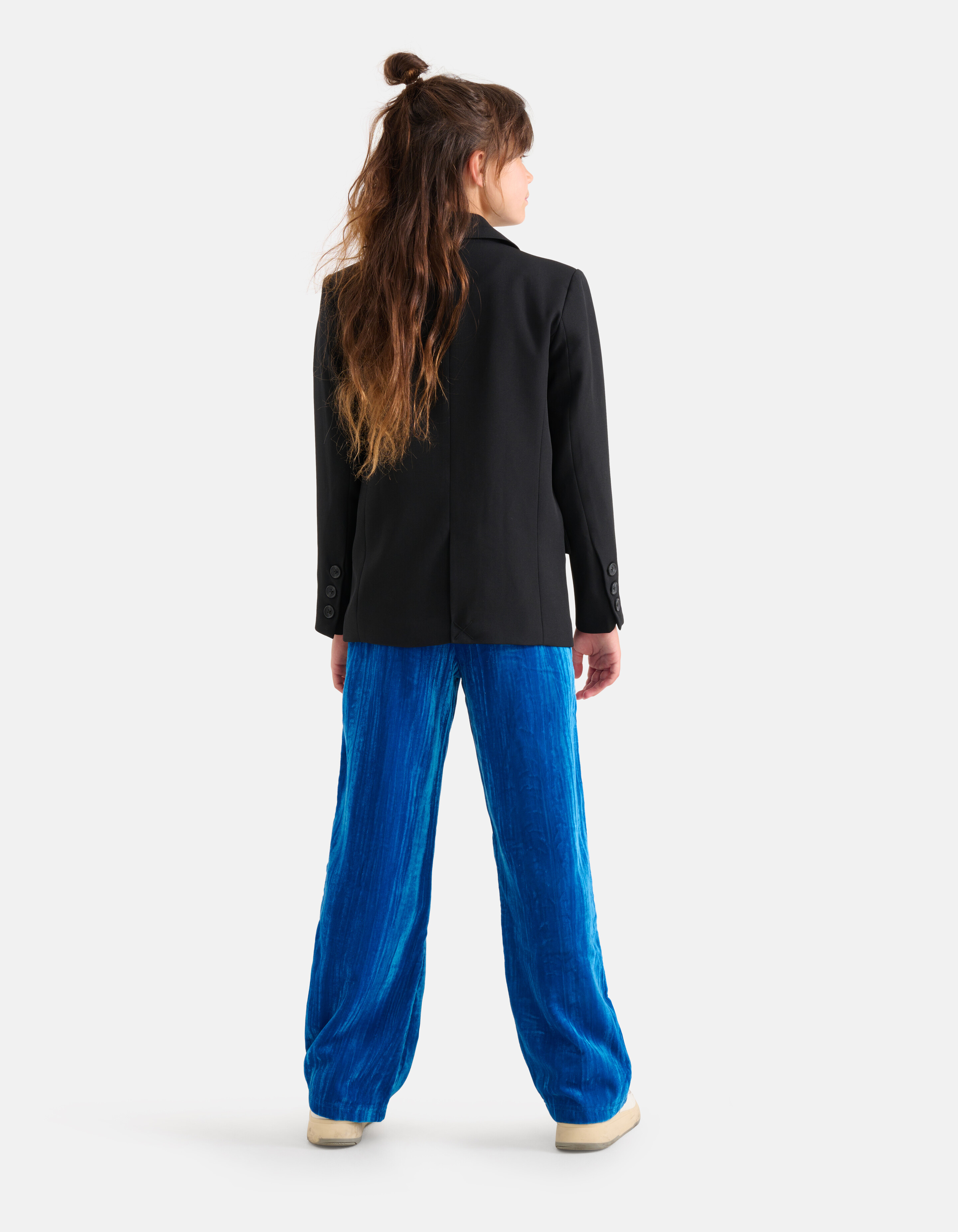 Weite Hose aus Samt Blau SHOEBY GIRLS