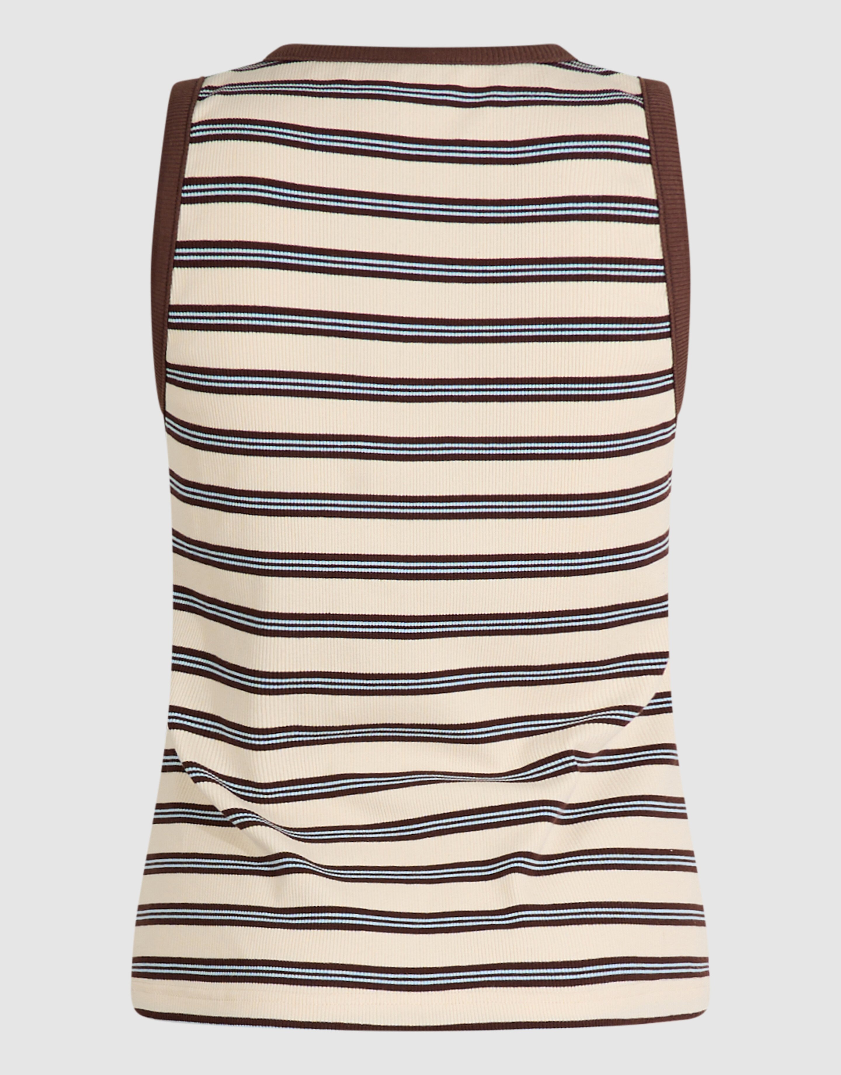Gestreiftes Singlet mit Etikett Gebrochenes Wei&szlig; SHOEBY WOMEN
