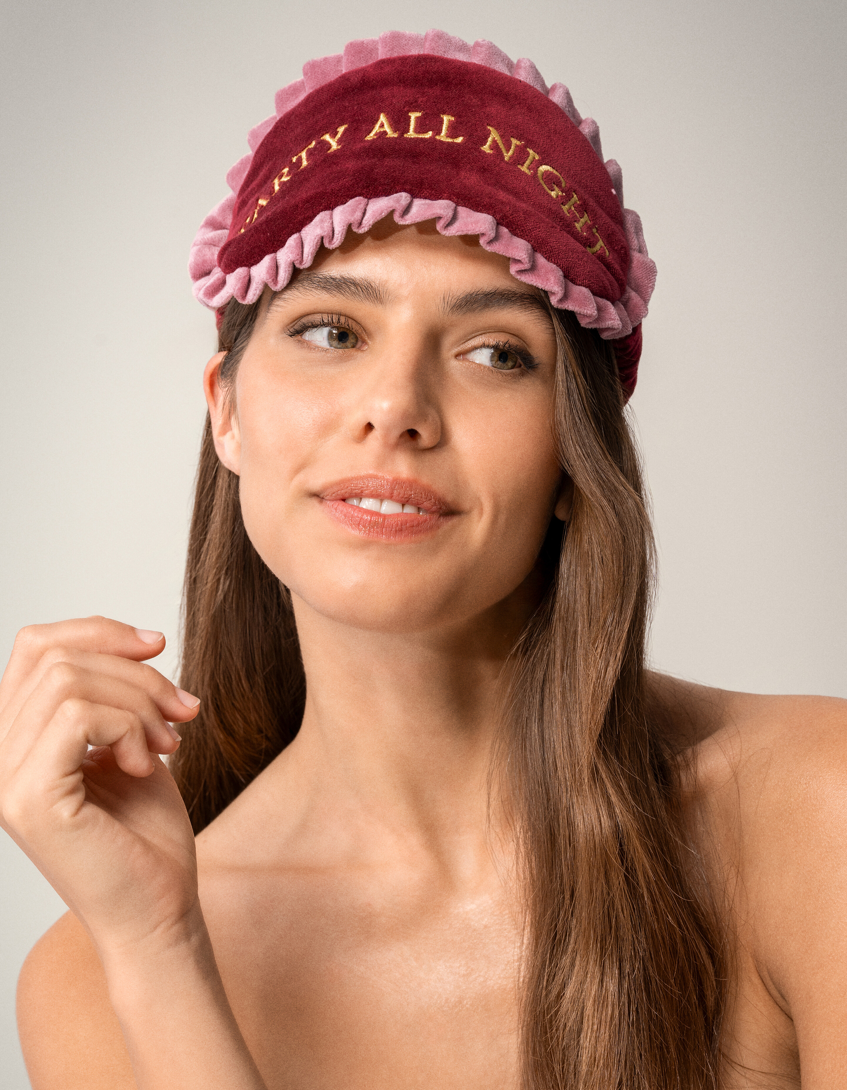 Velvet Schlafmaske Rot SHOEBY ACCESSOIRES