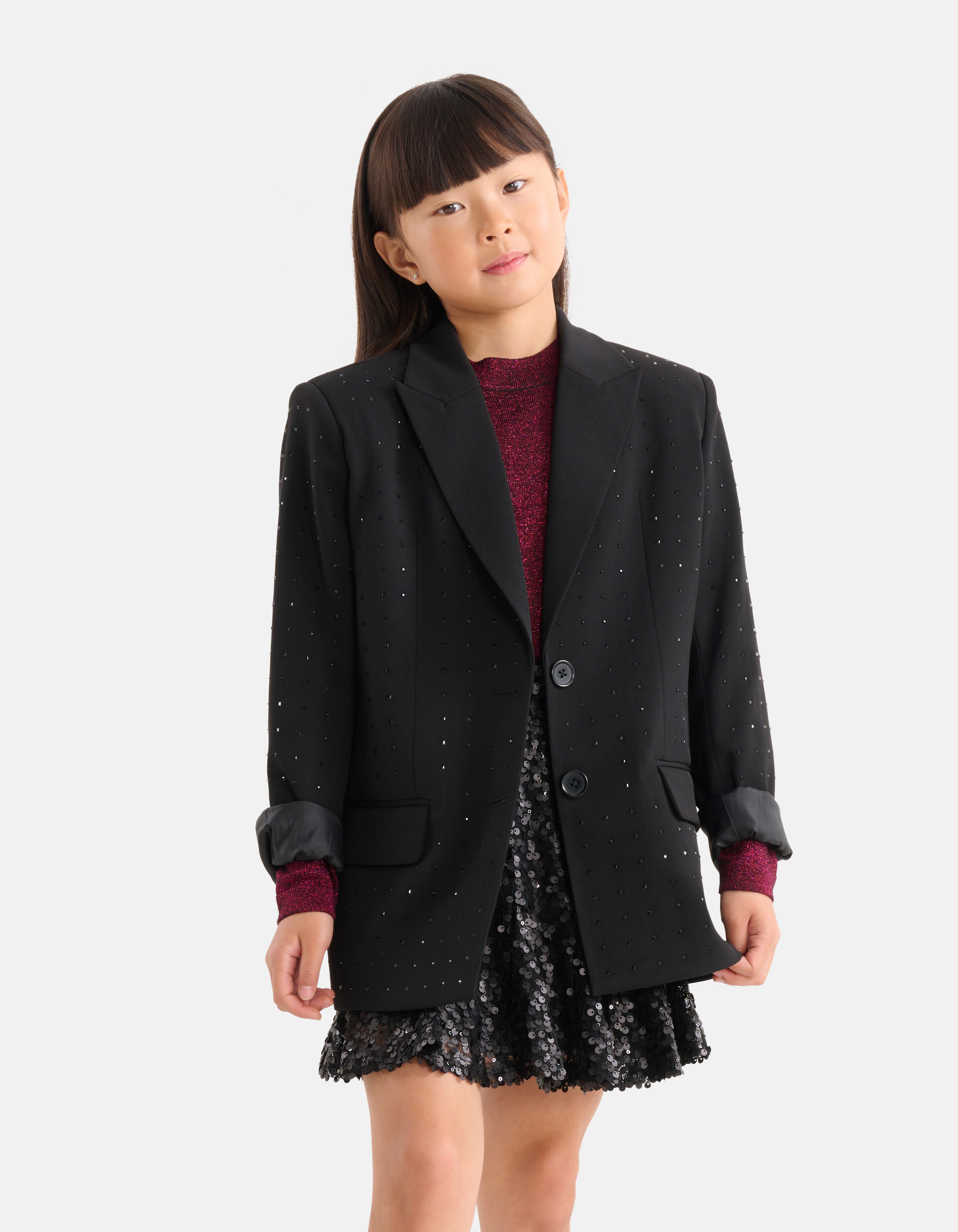 Strassbesetzter Blazer Schwarz von Nicolette SHOEBY GIRLS