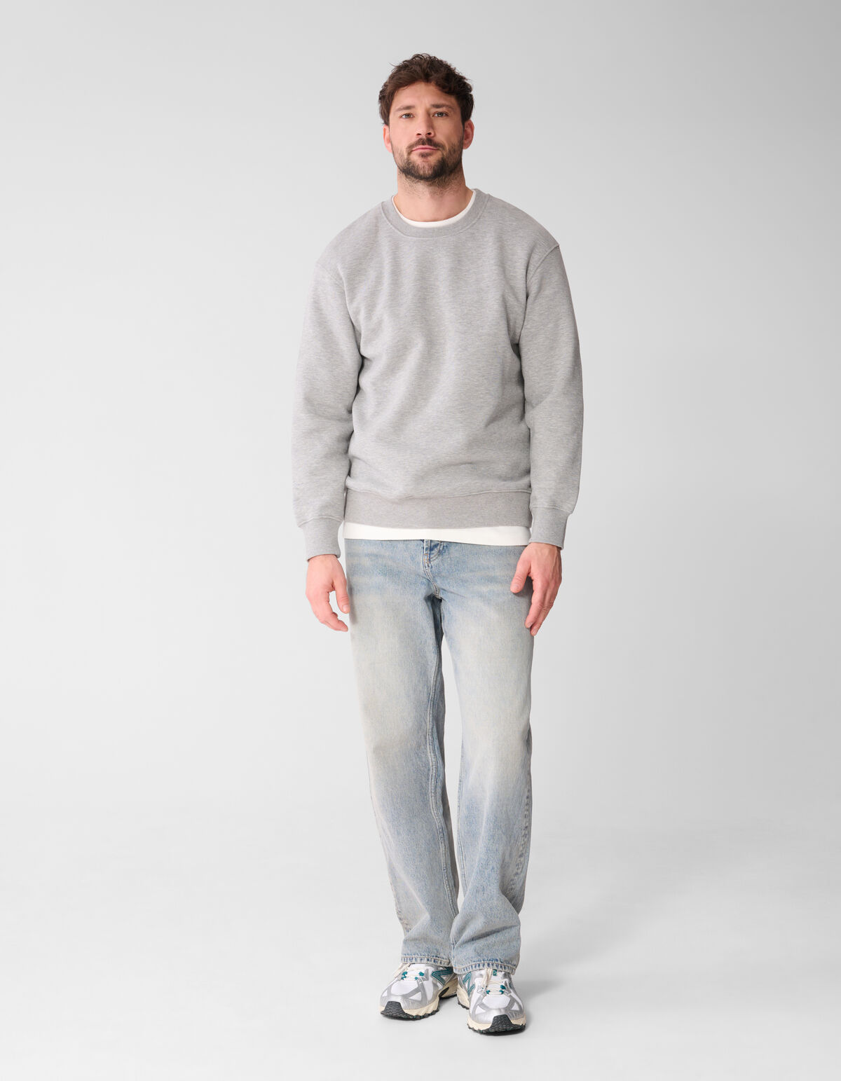 Rib Spark Sweater Hellgrau SHOEBY MEN