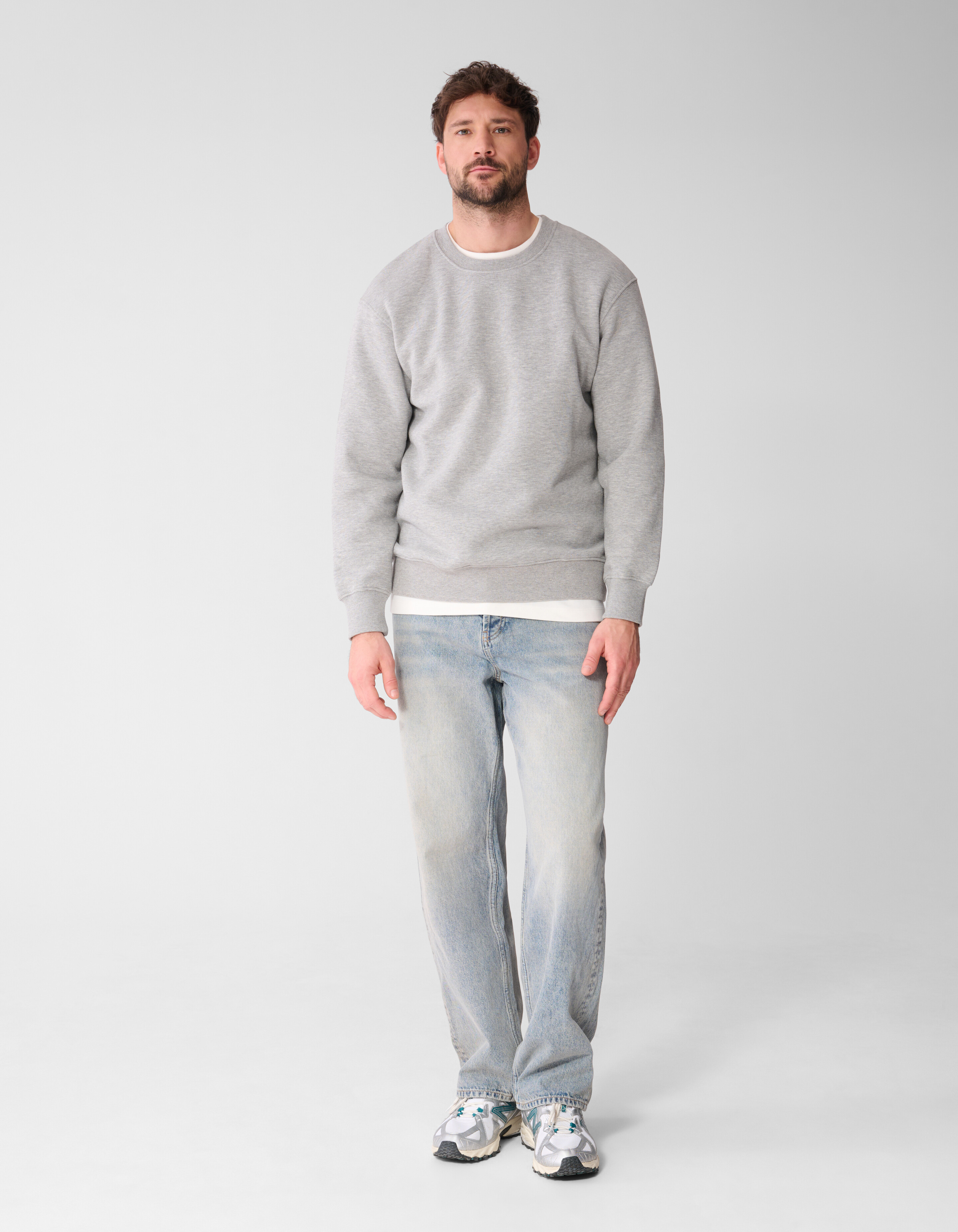 Rib Spark Sweater Hellgrau SHOEBY MEN