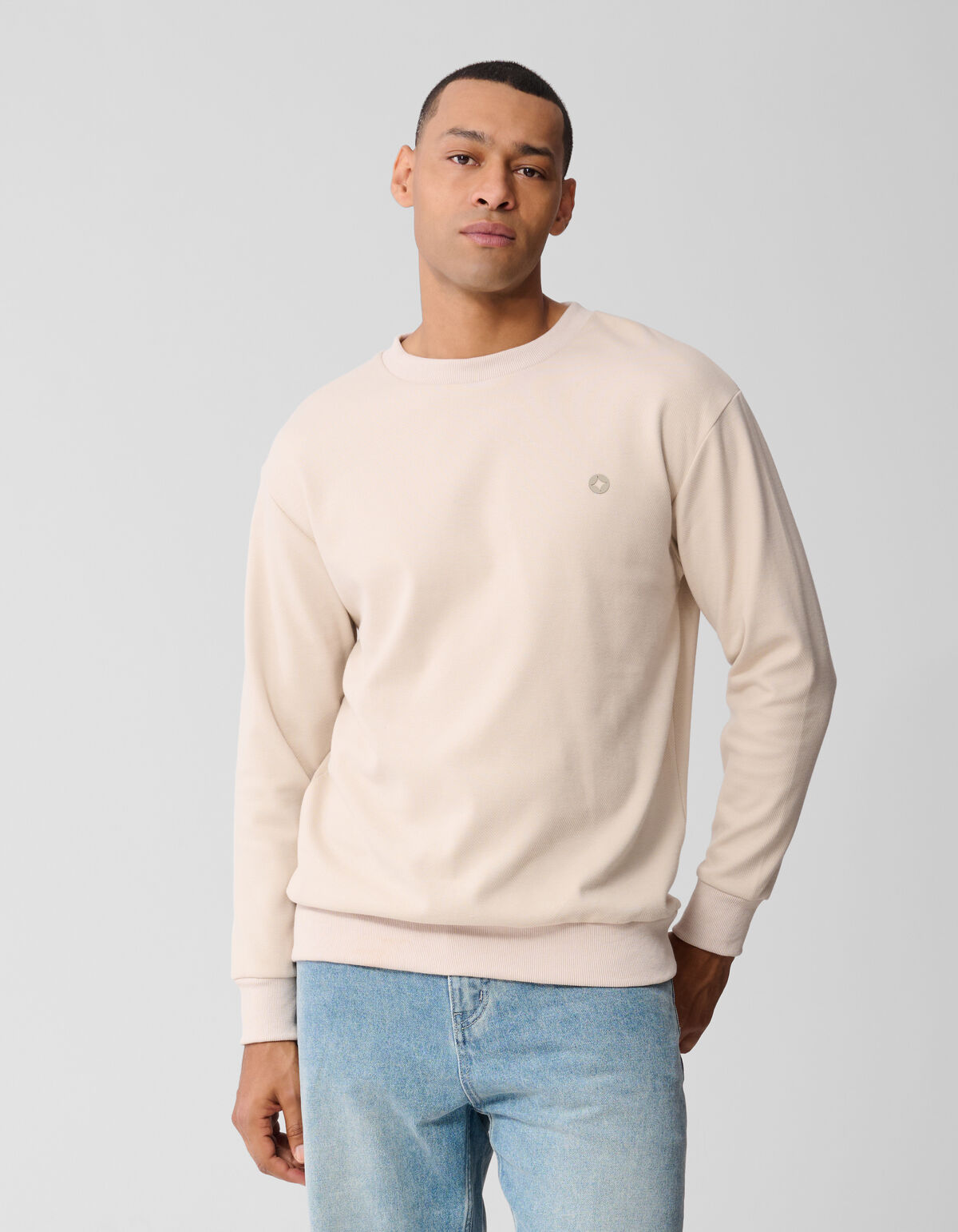 Strickpullover mit Logo in Sand SHOEBY MEN