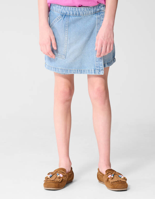 Denim-Wickelrock Bleached SHOEBY GIRLS