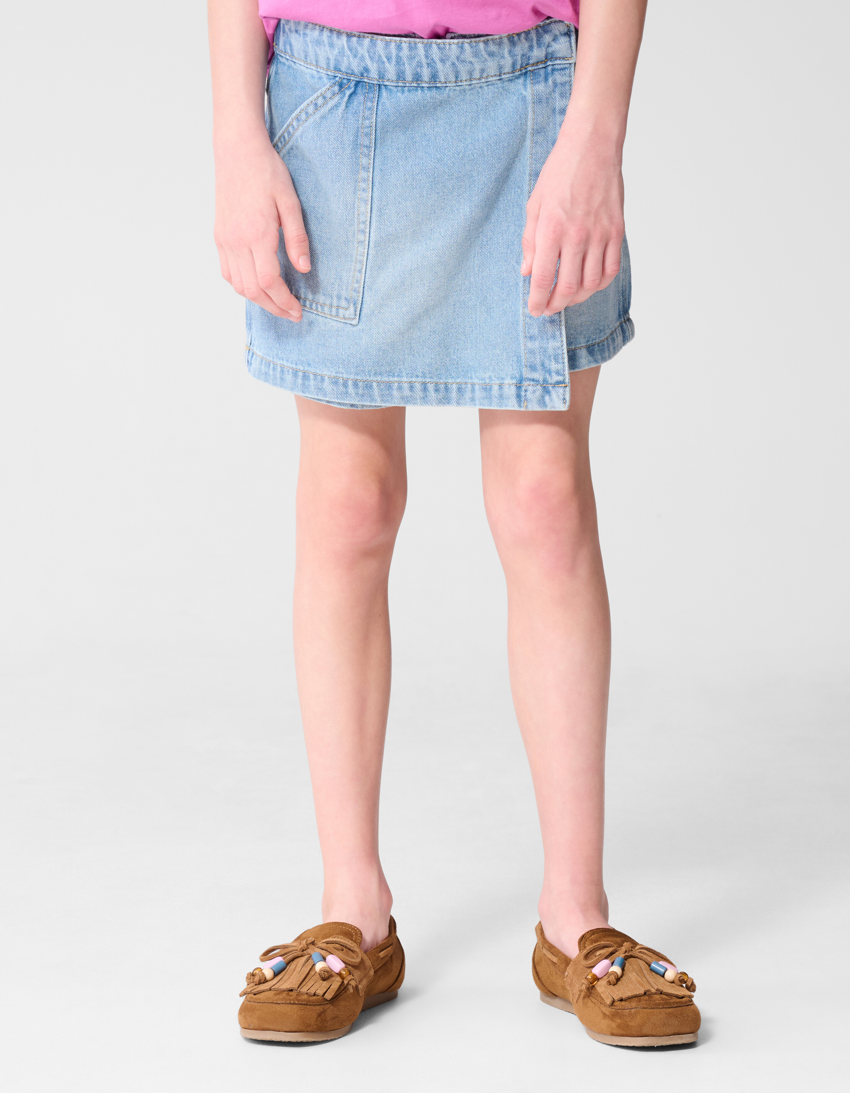 Denim-Wickelrock Bleached SHOEBY GIRLS
