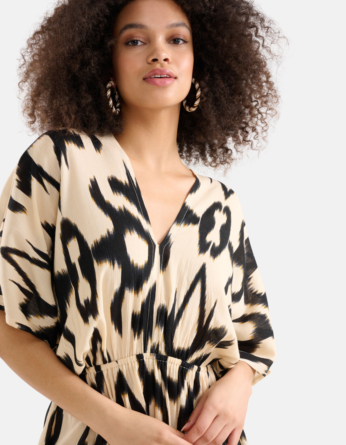 Crinkle Dress Schwarz/Altwei&szlig; SHOEBY WOMEN