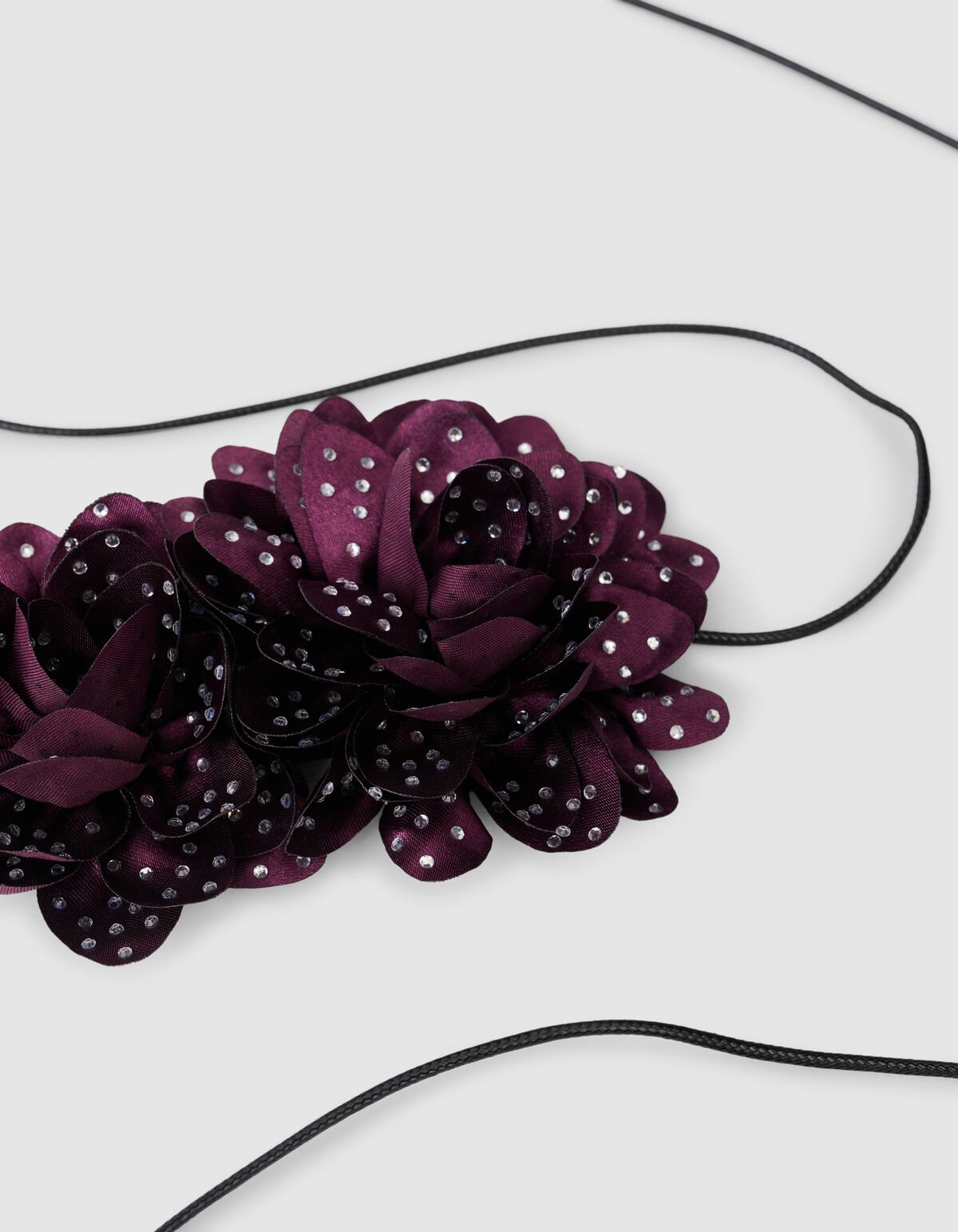 Strass-Blumen-Corsage Dark Red SHOEBY ACCESSOIRES