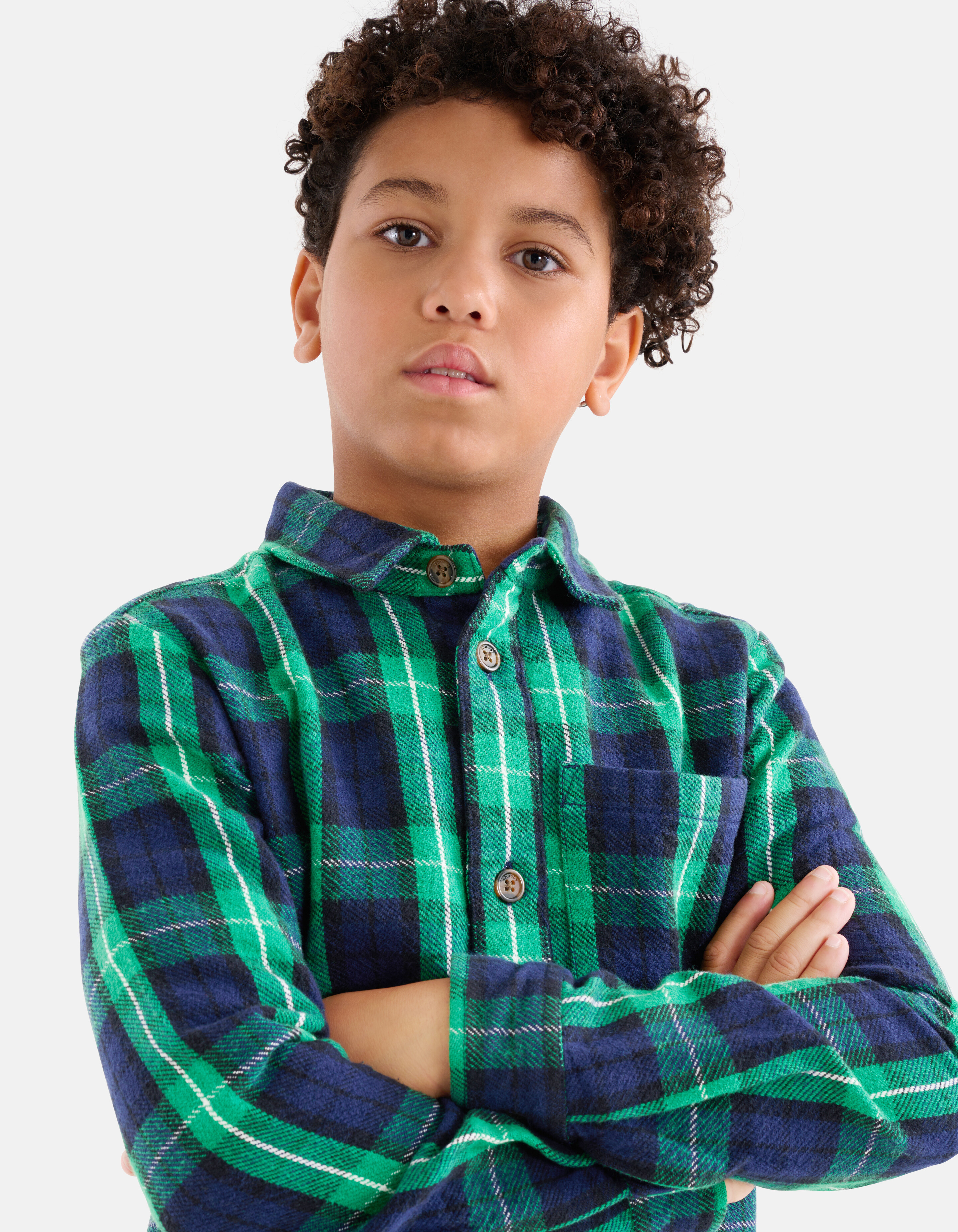 Weiches kariertes Hemd Grün SHOEBY BOYS