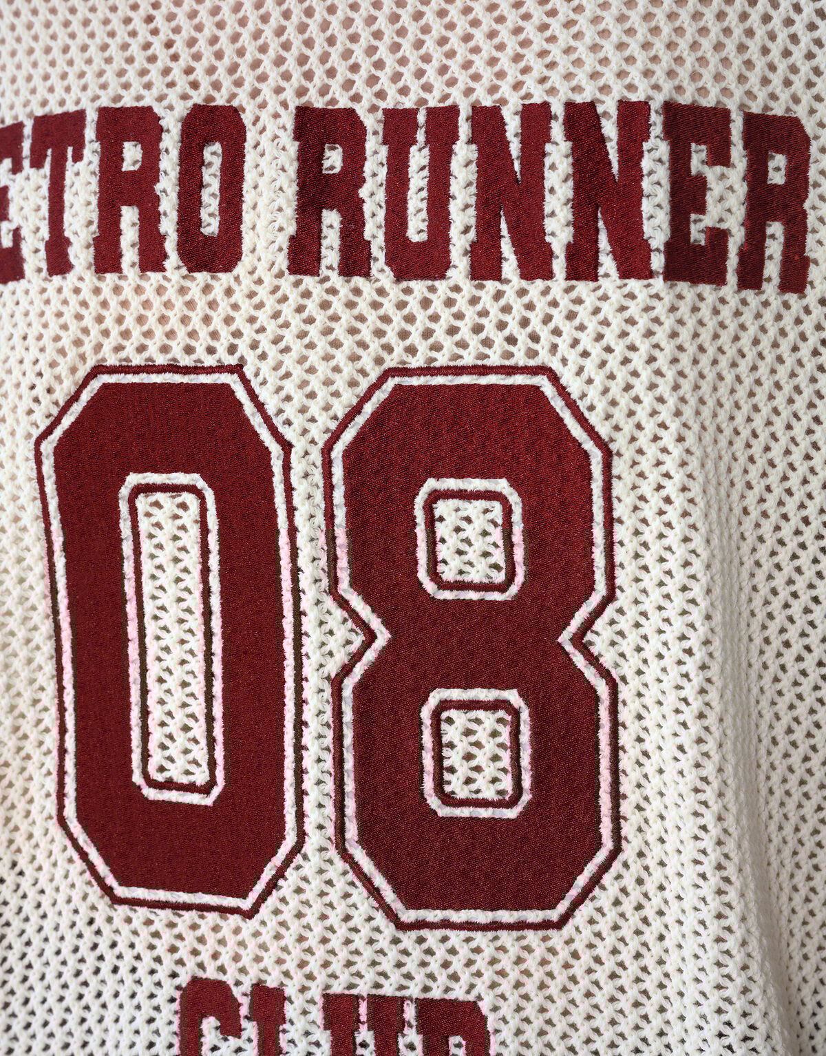 Oversized Baseball-T-Shirt Gebrochen Wei&szlig; SHOEBY WOMEN