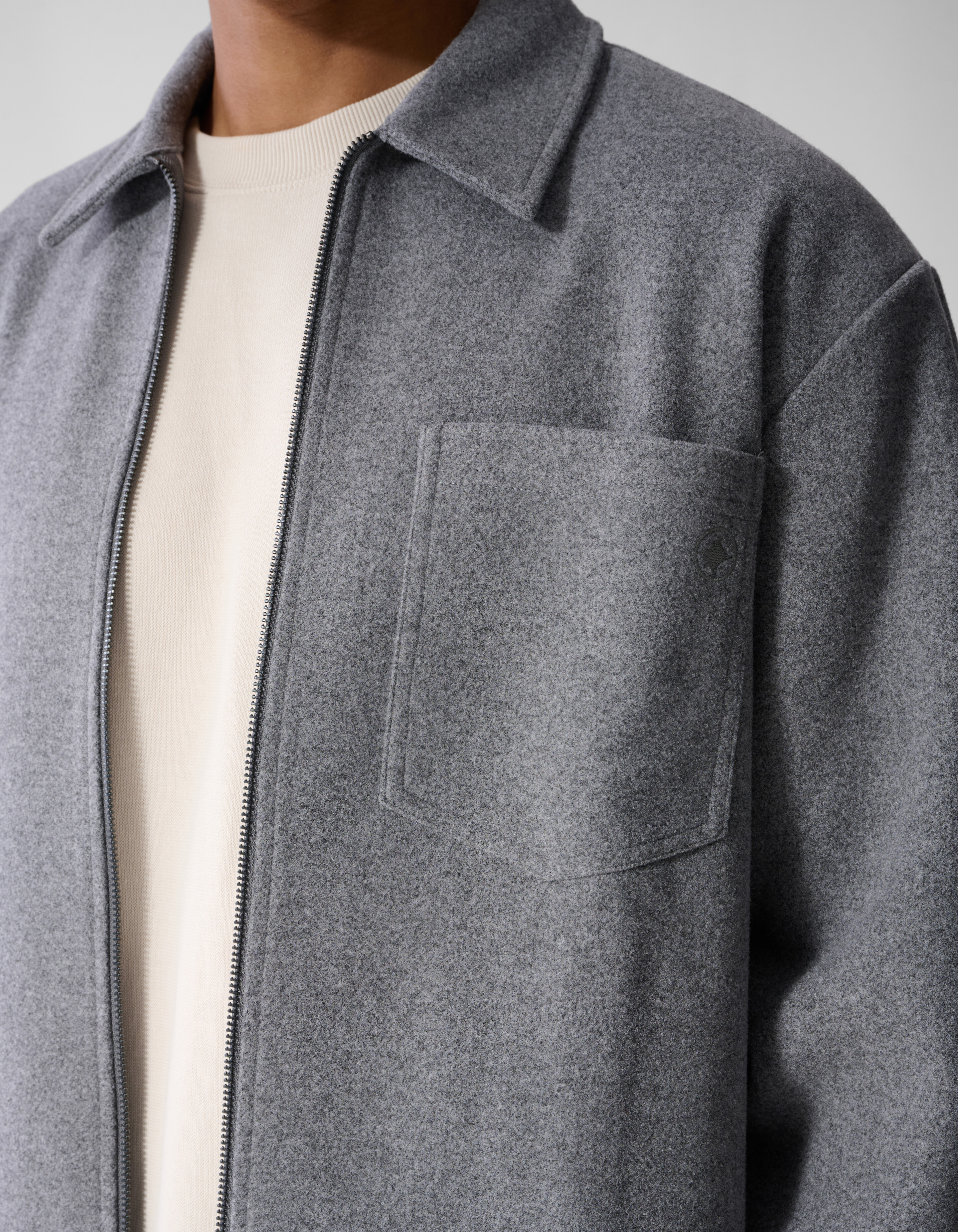 Melange Overshirt Grau SHOEBY MEN