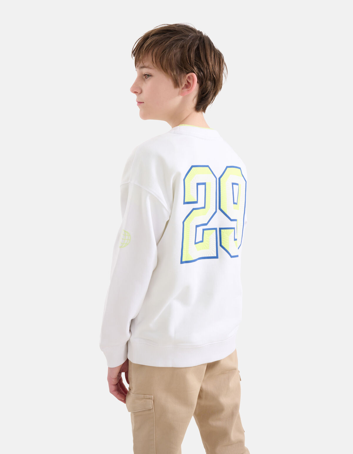 Artwork Sweater Wit SHOEBY BOYS