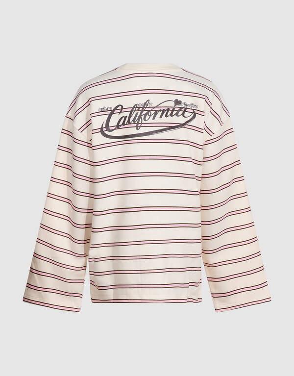 Oversize-Pullover mit Streifenmuster in gebrochene SHOEBY GIRLS