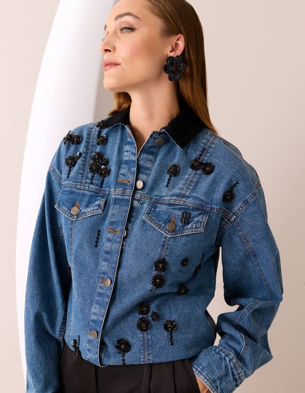 Verzierte Jeansjacke Blau von Mieke SHOEBY WOMEN