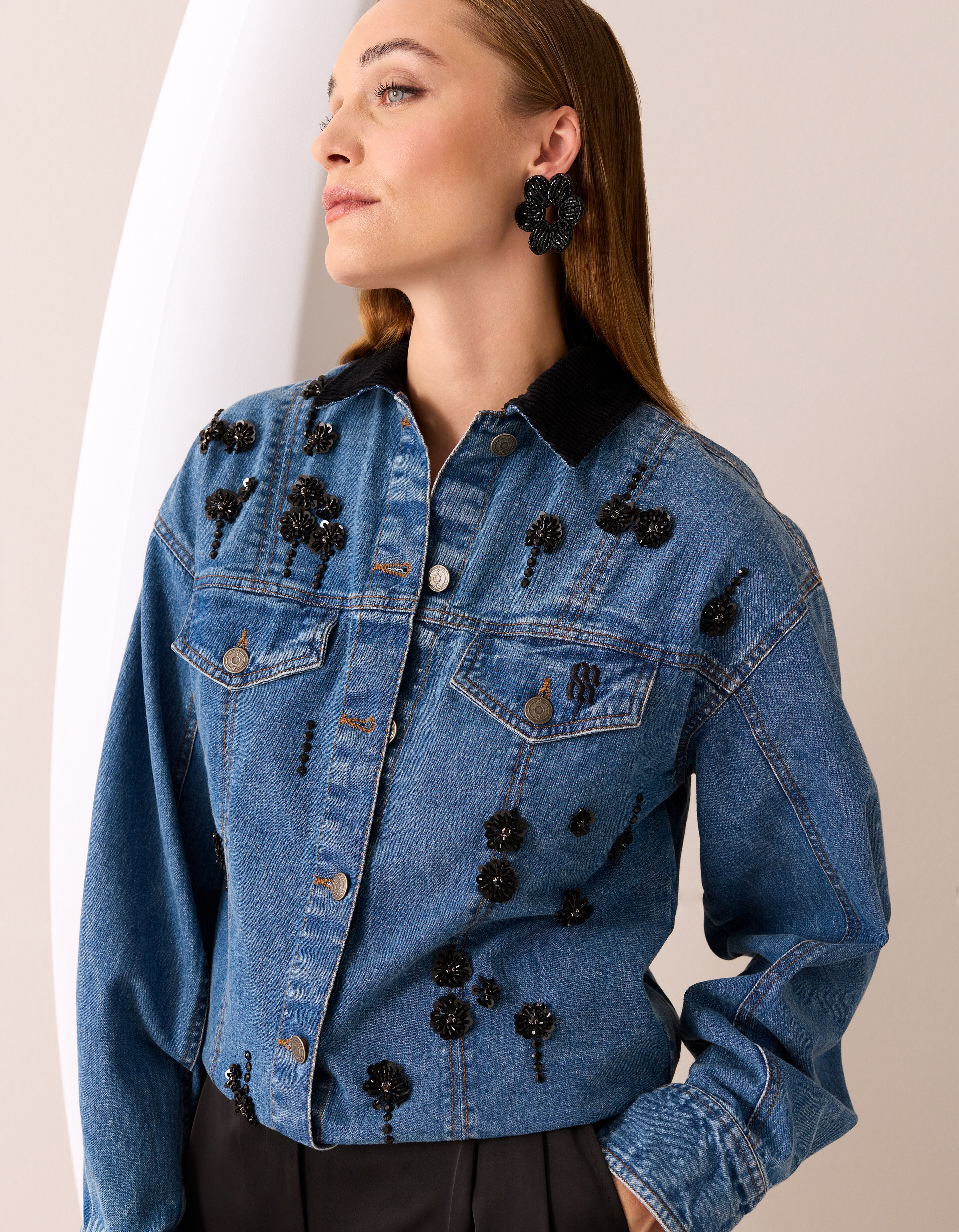 Verzierte Jeansjacke Blau von Mieke SHOEBY WOMEN