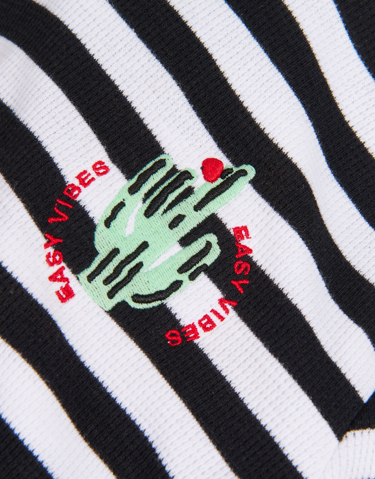 Textur-T-Shirt Schwarz/Weiß SHOEBY BOYS