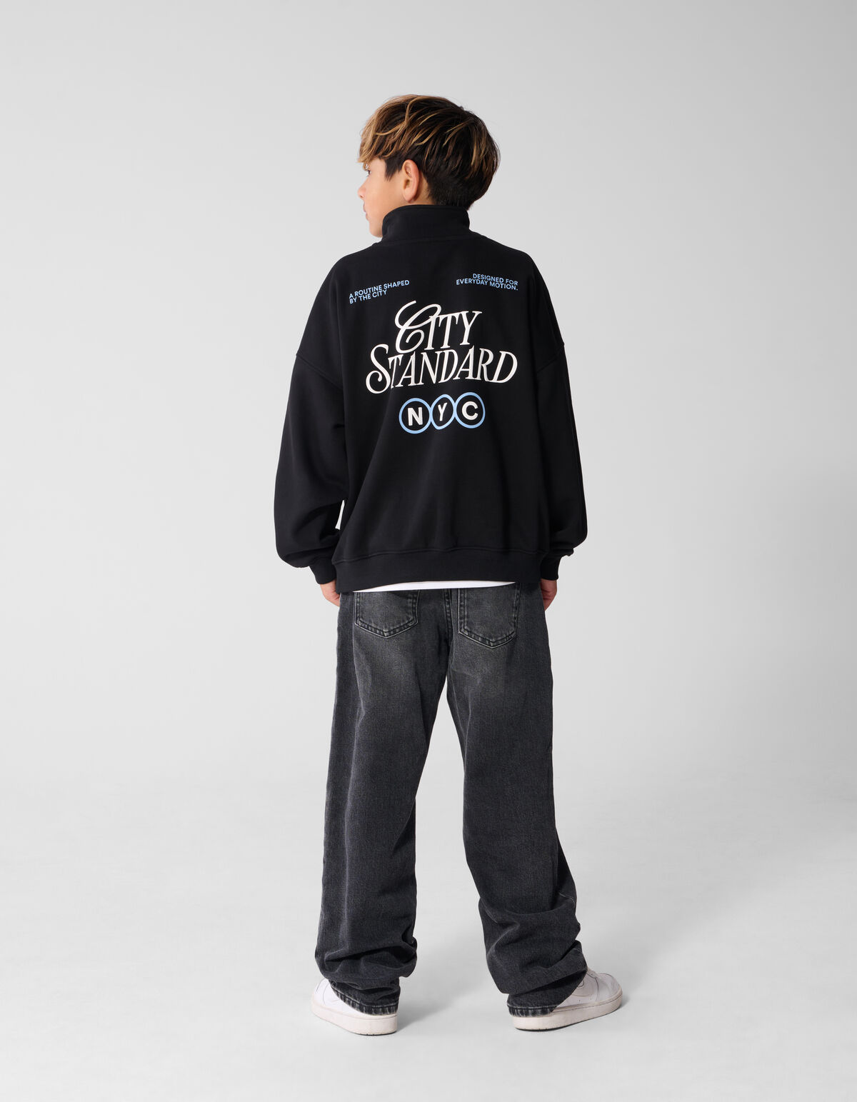 City Zip Sweatshirt Schwarz SHOEBY BOYS