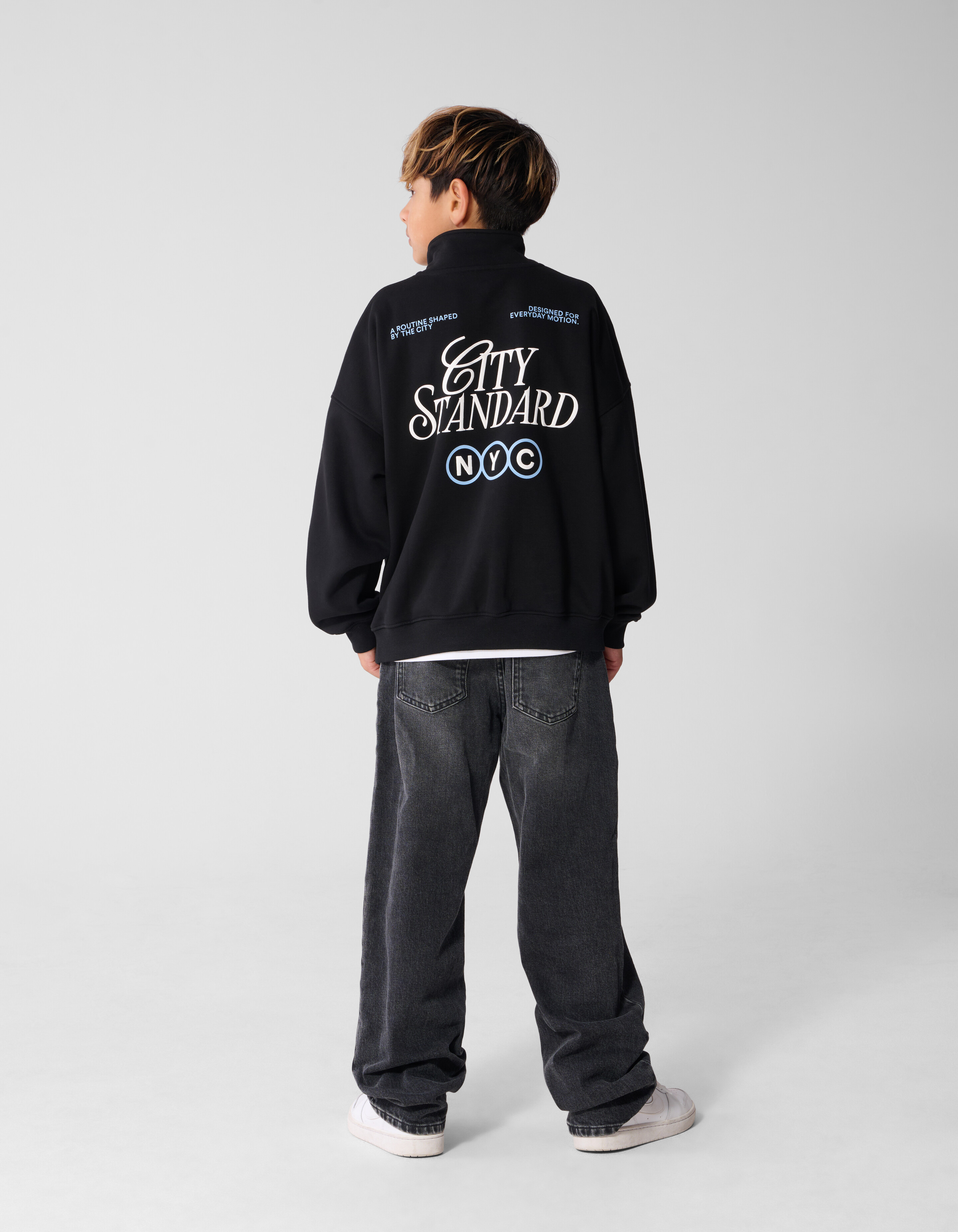 City Zip Sweatshirt Schwarz SHOEBY BOYS