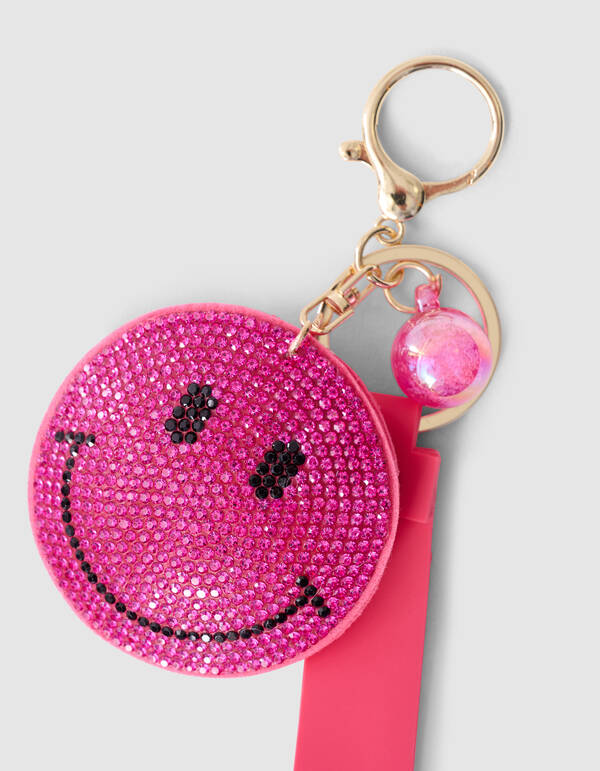 Strass Smile Schlüsselanhänger Pink ACCESSOIRES SHOEBY