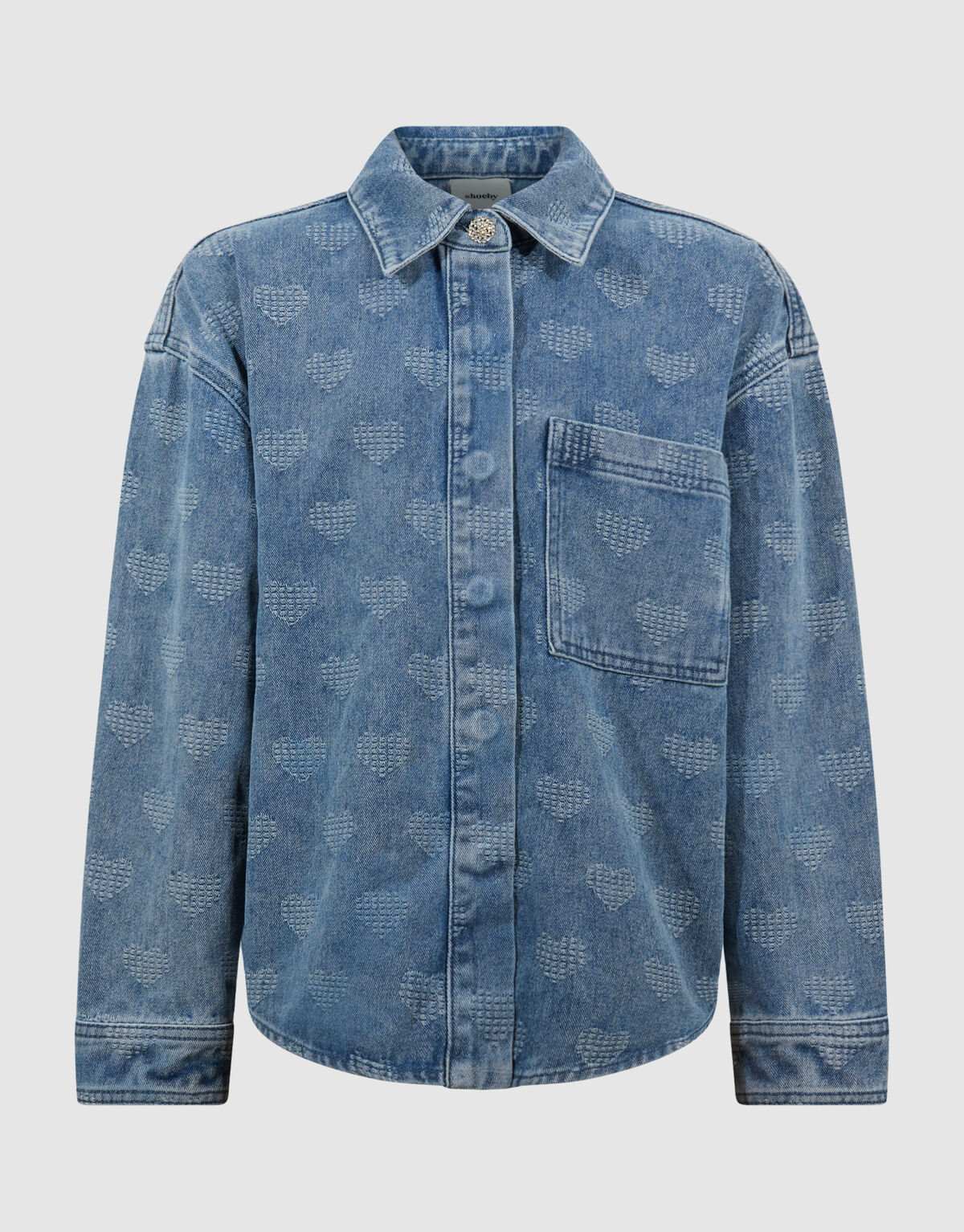 Herz-Jeansbluse Blau SHOEBY GIRLS