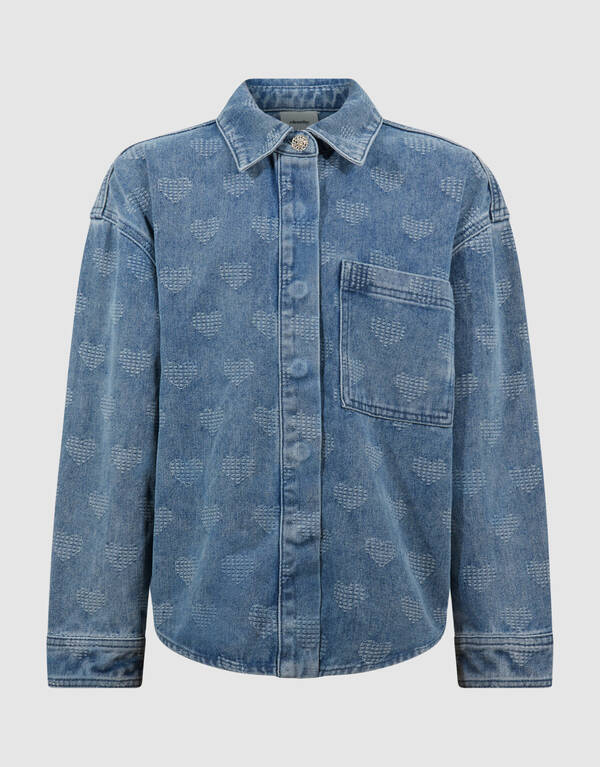 Herz-Jeansbluse Blau SHOEBY GIRLS