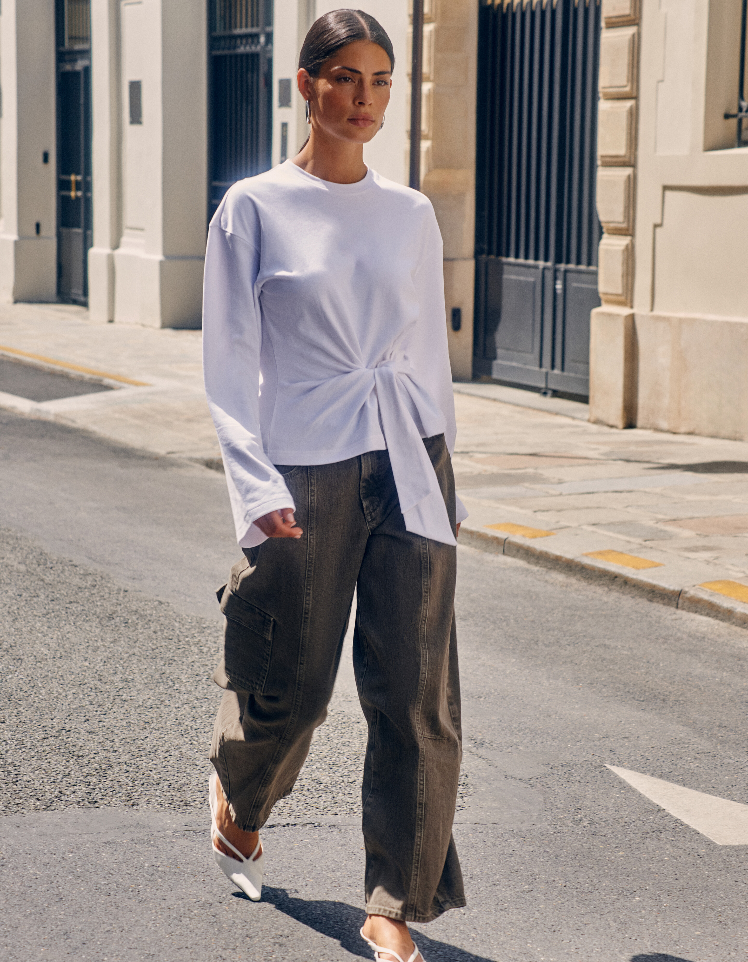 Knot Longsleeve Wei&szlig; SHOEBY WOMEN