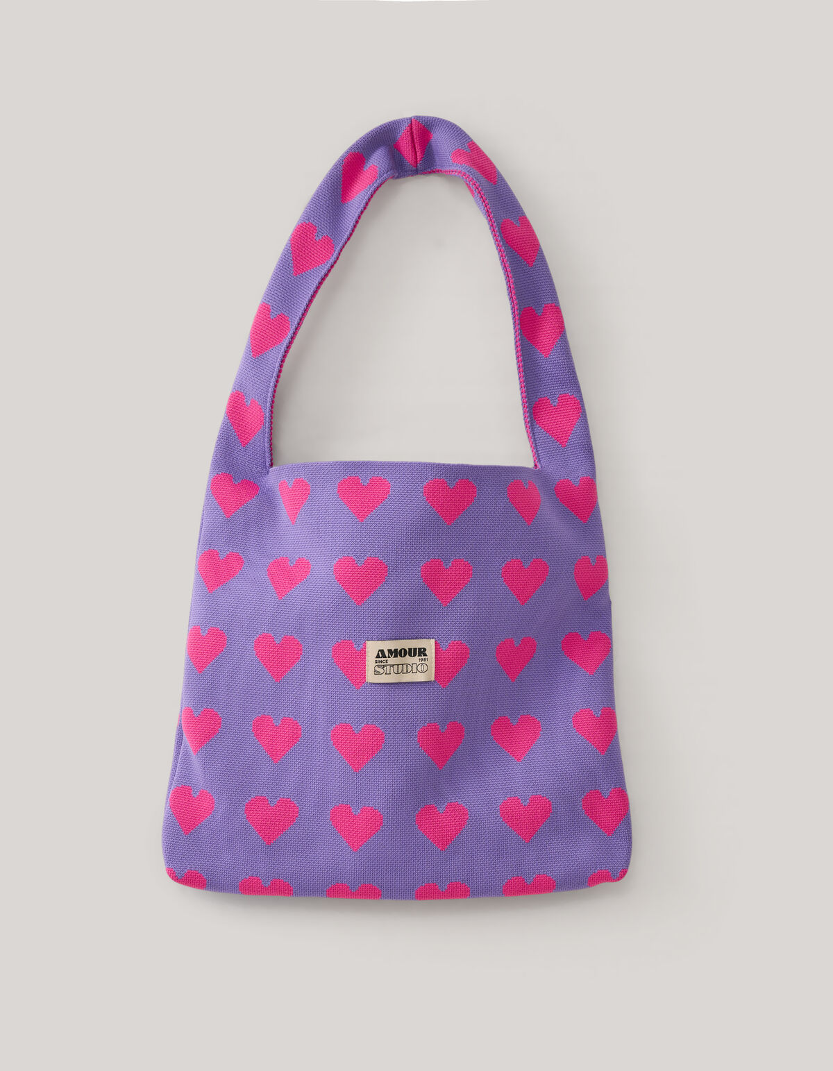 Gestrickte Tasche Lila/Rosa SHOEBY ACCESSOIRES