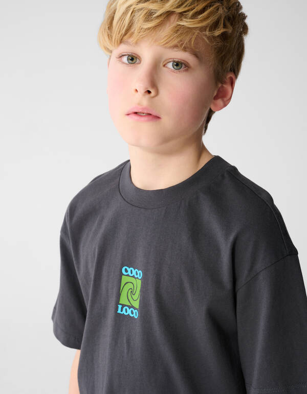 Coco Loco Artwork T-Shirt Dunkelgrau SHOEBY BOYS