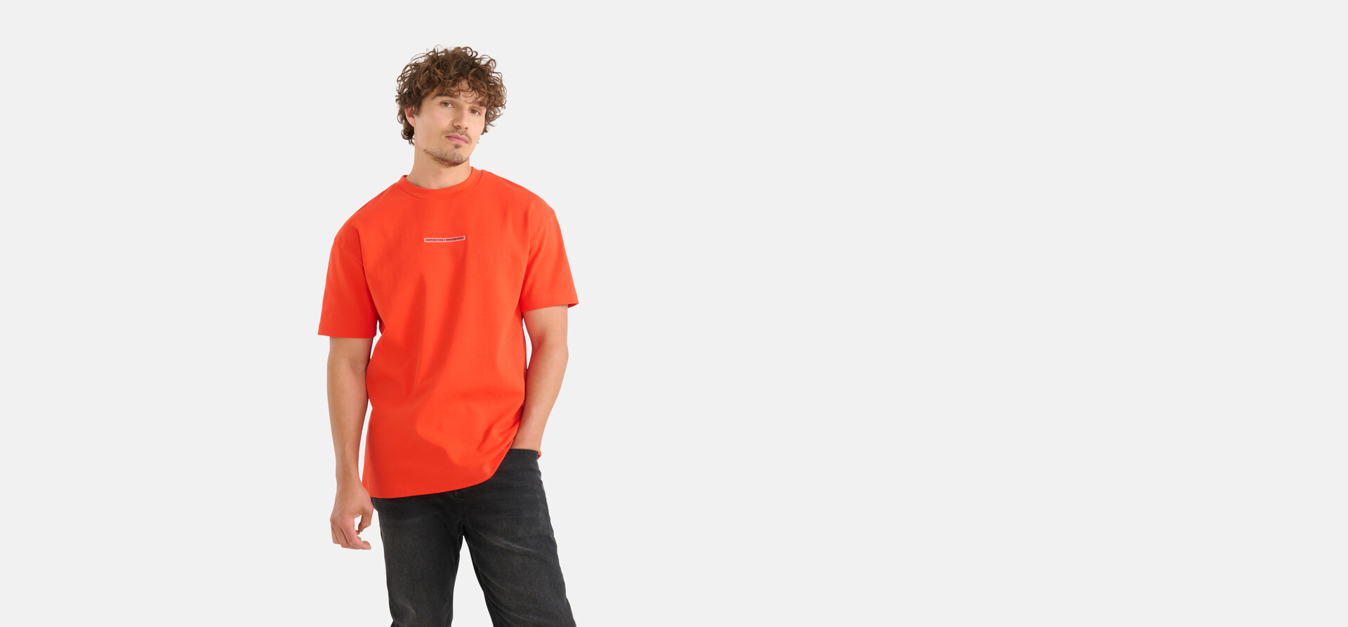 Abzeichen-T-Shirt Rot SHOEBY MEN